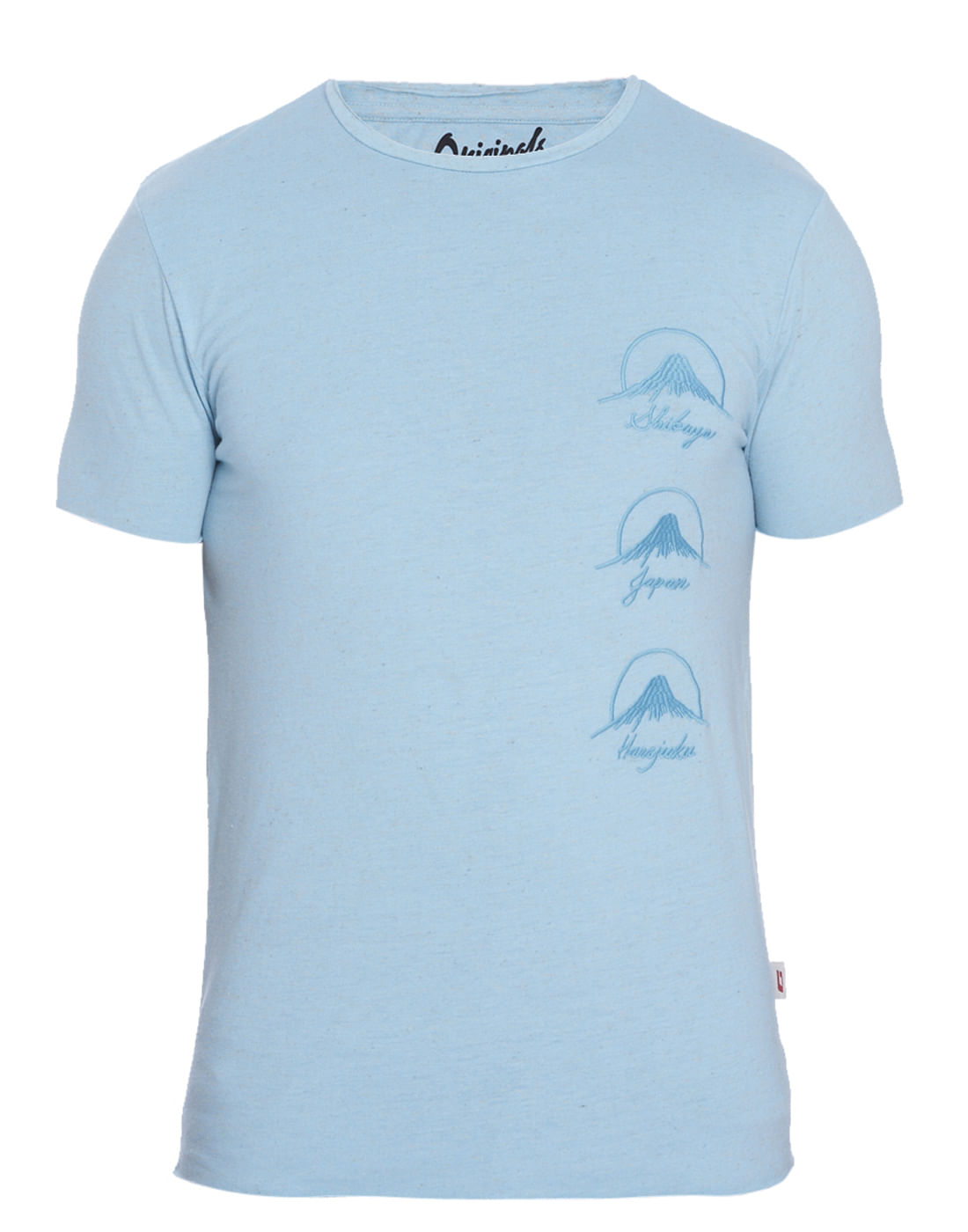 Light Blue Graphic Print Crew Neck T-Shirt