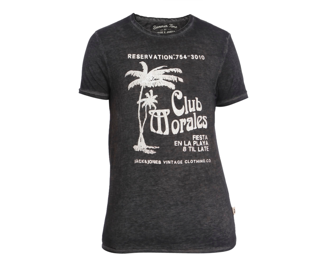 Black Graphic Print Crew Neck T-Shirt