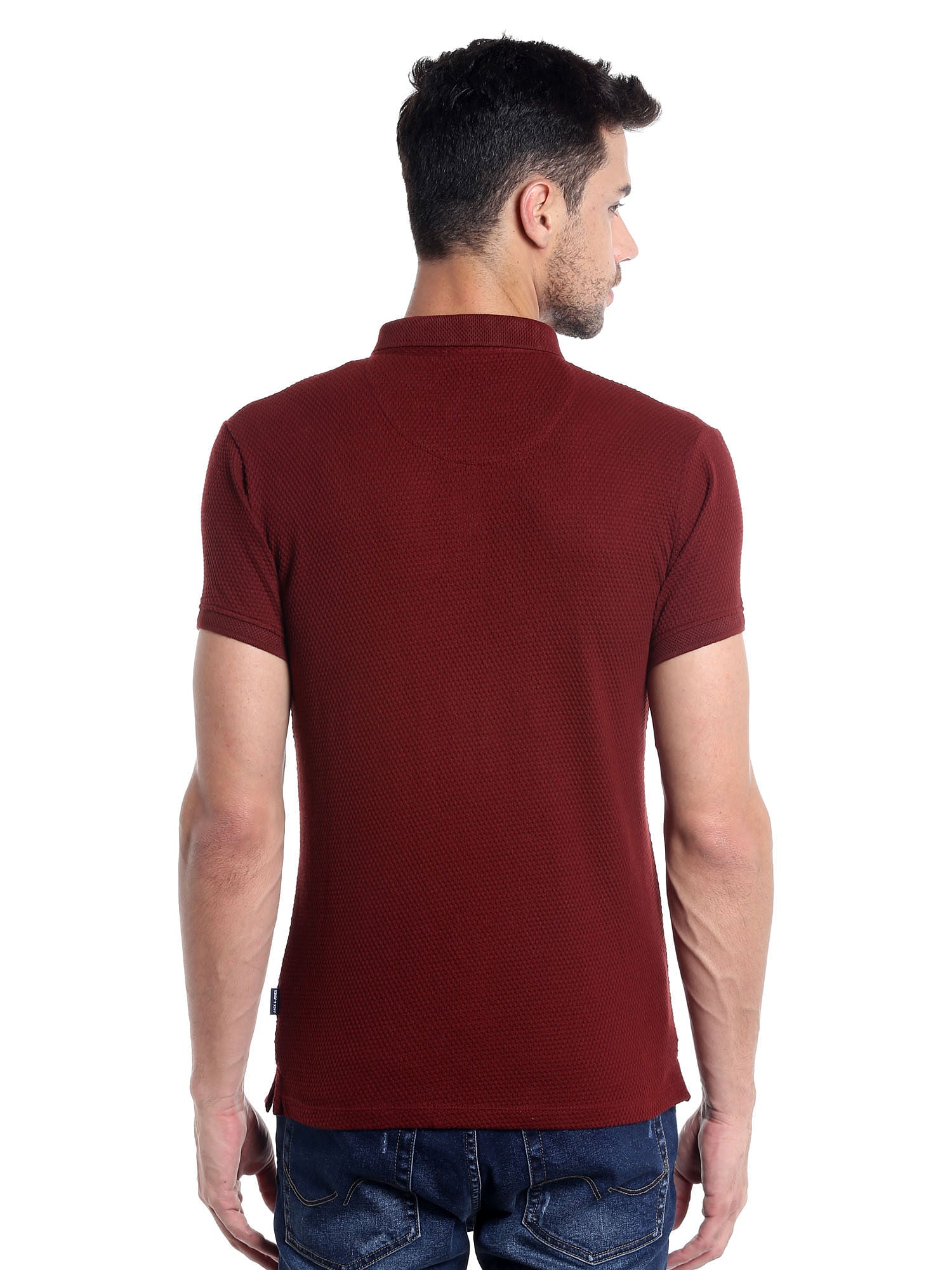 Red Polo Neck T-Shirt