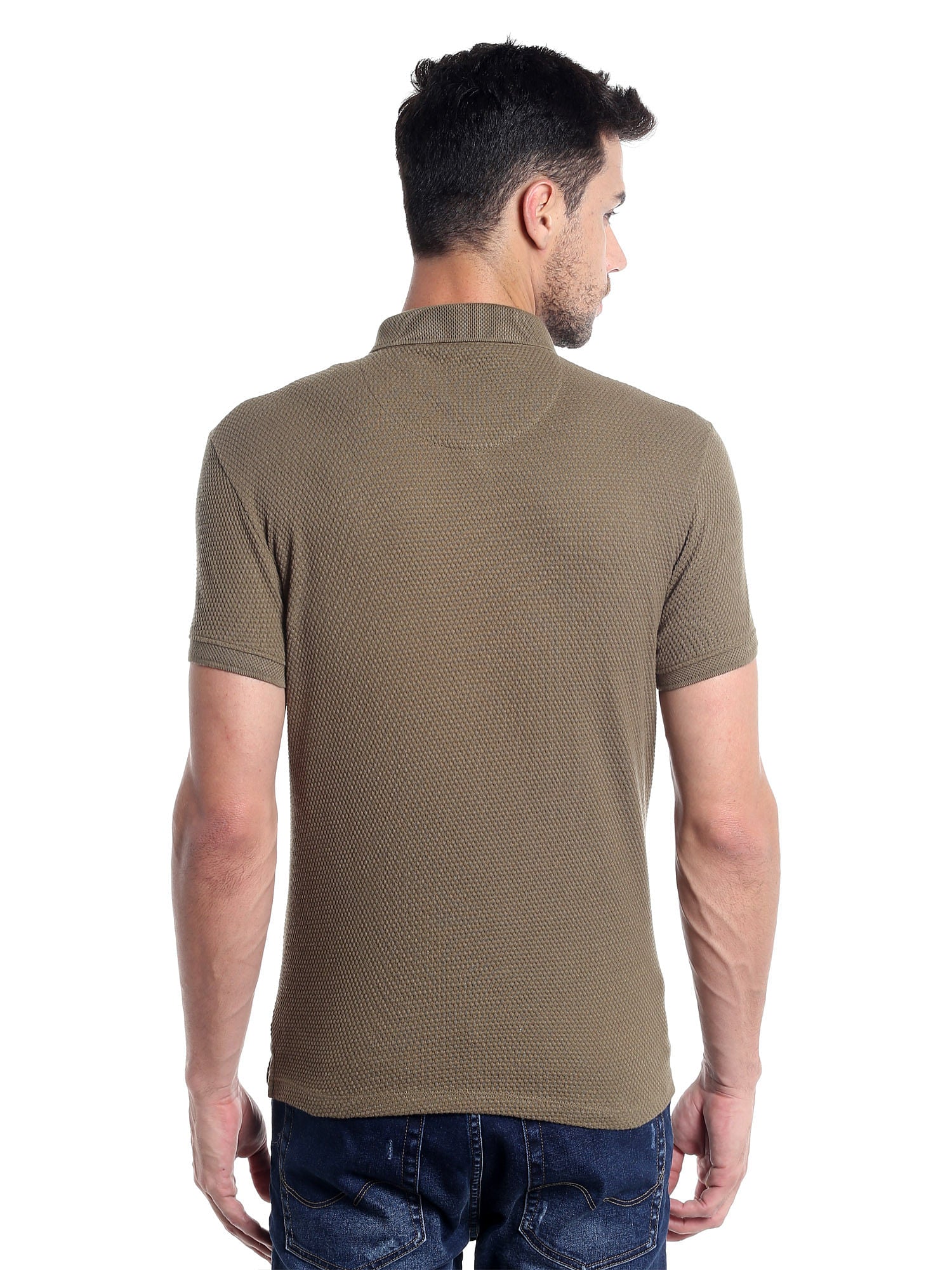 Brown Polo Neck T-Shirt