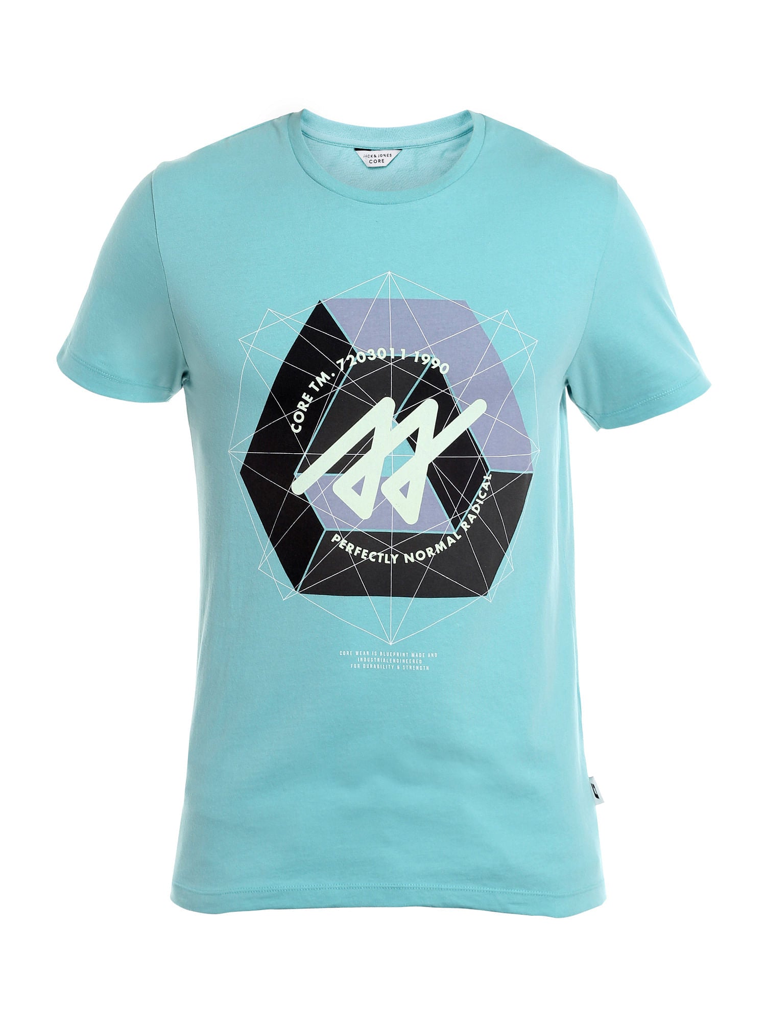Blue Graphic Print Crew Neck T-Shirt