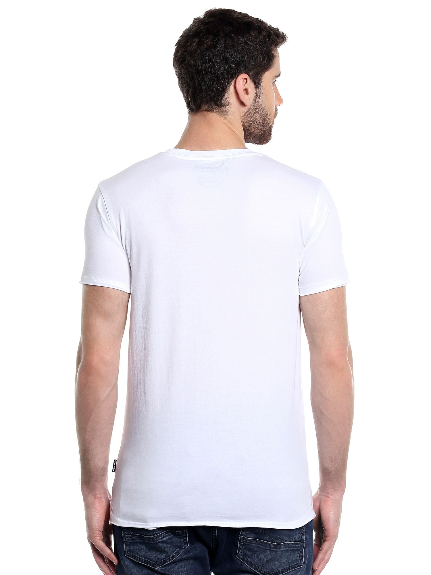 White Graphic Print Crew Neck T-Shirt