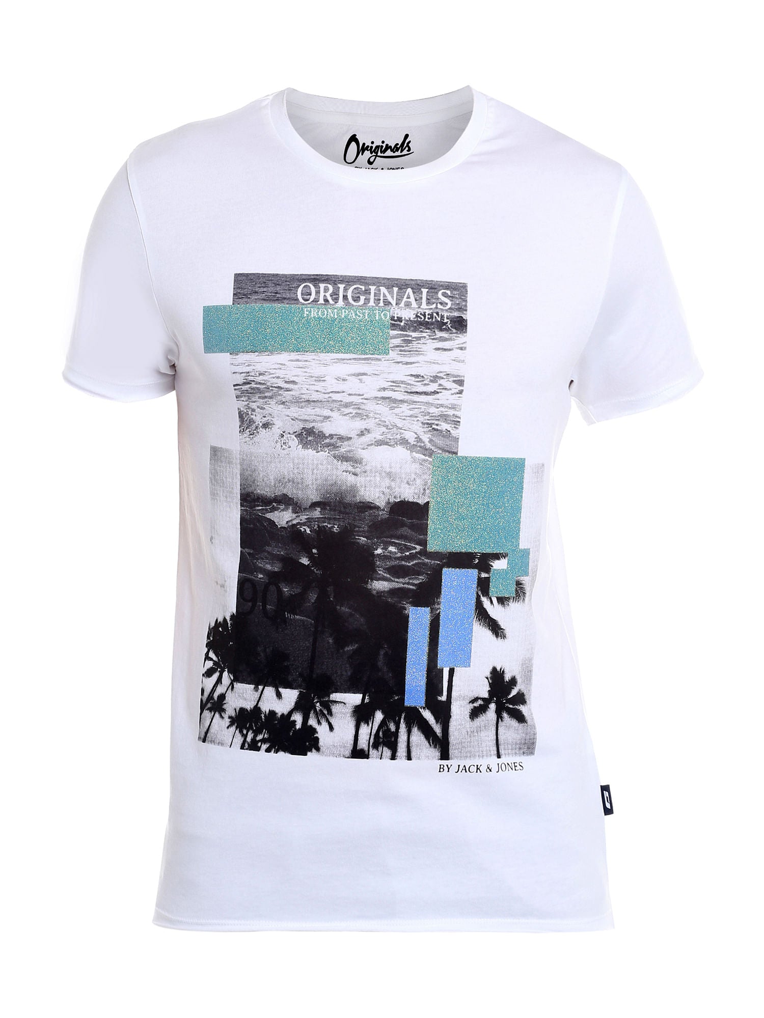 White Graphic Print Crew Neck T-Shirt