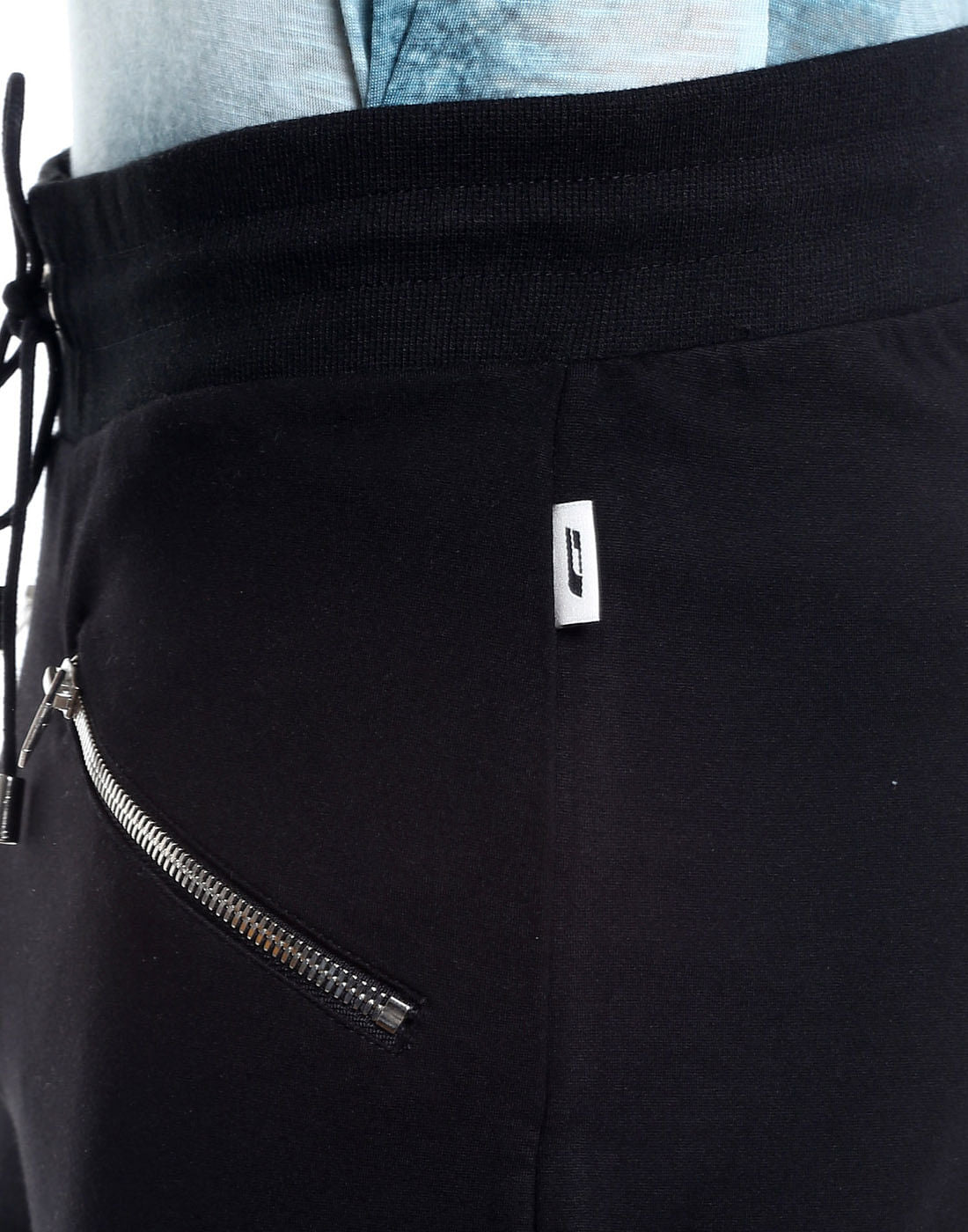 Black Biker Slim Sweatpant