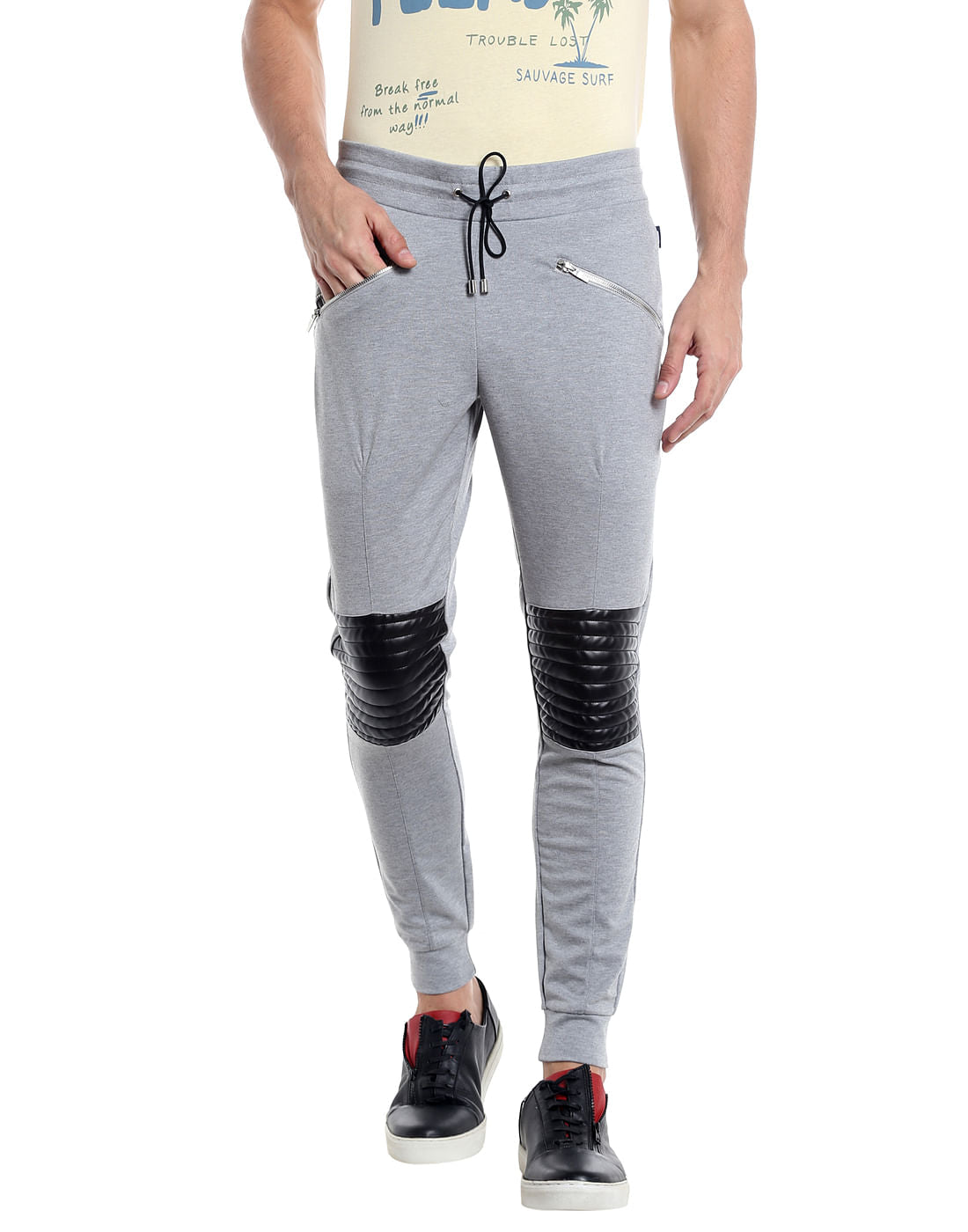 Grey Biker Slim Sweatpant