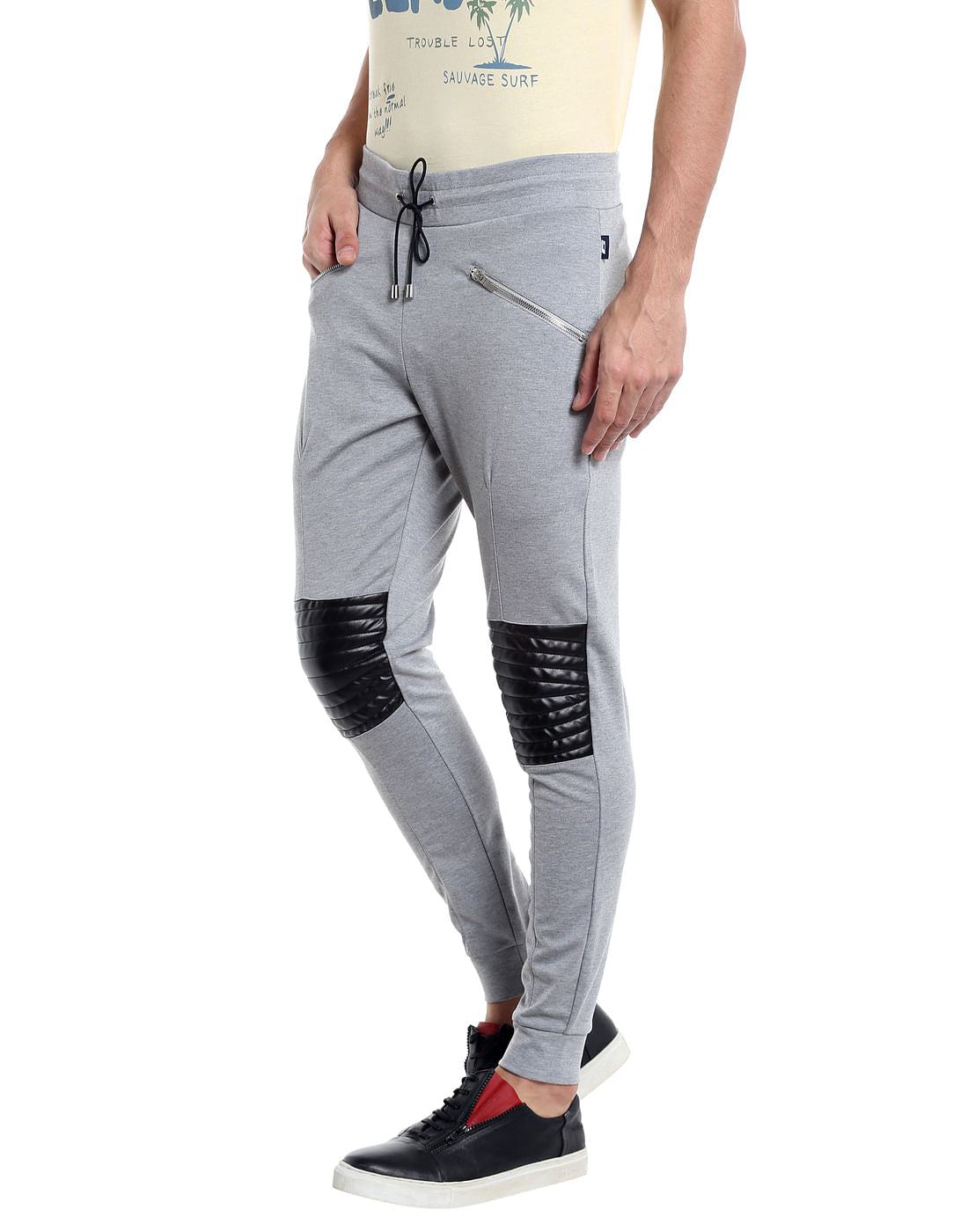 Grey Biker Slim Sweatpant