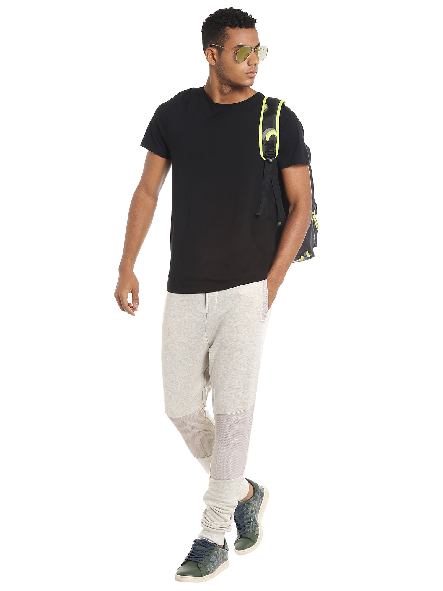 Off White Mesh Detail Sweatpants