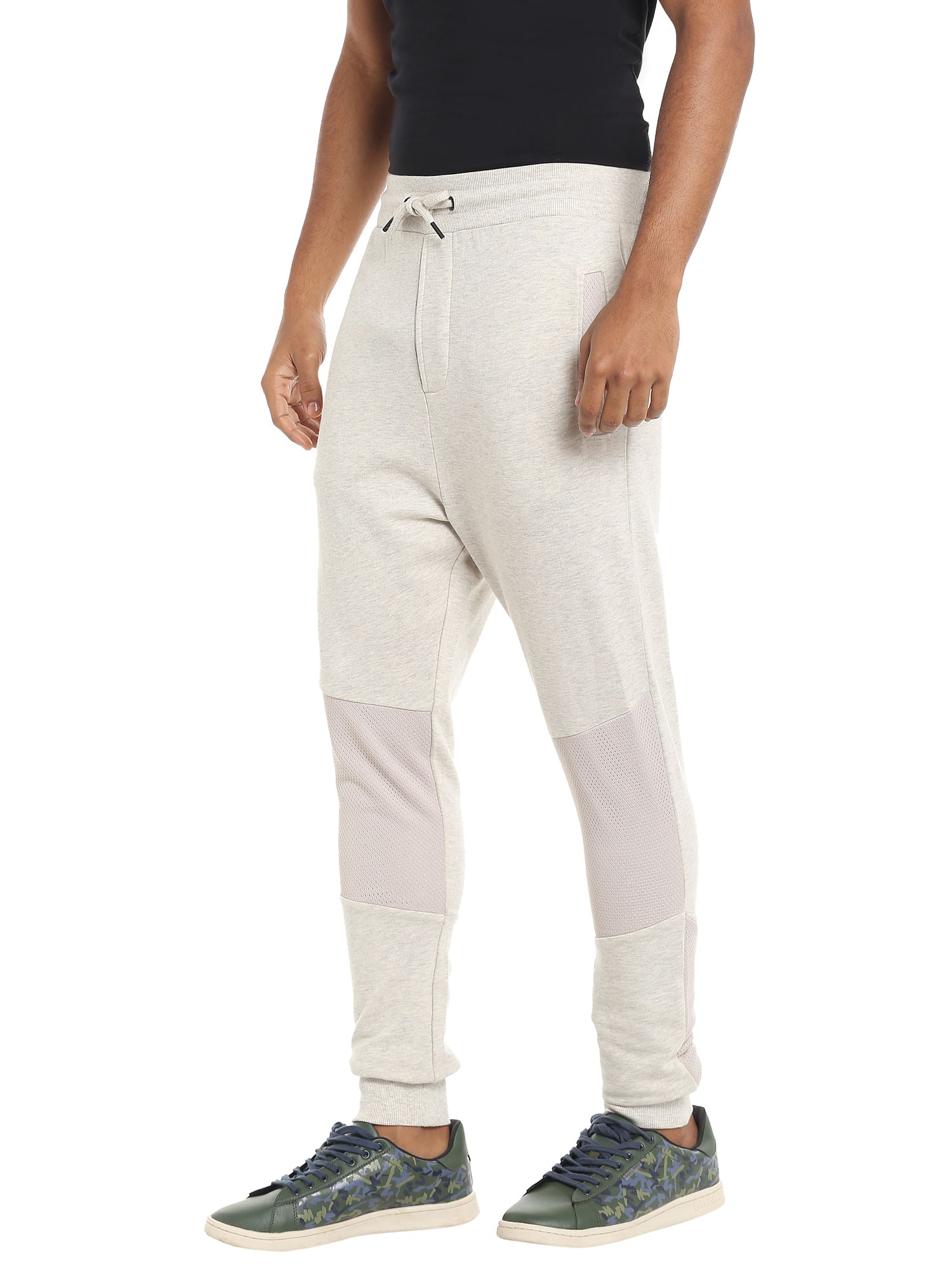Off White Mesh Detail Sweatpants