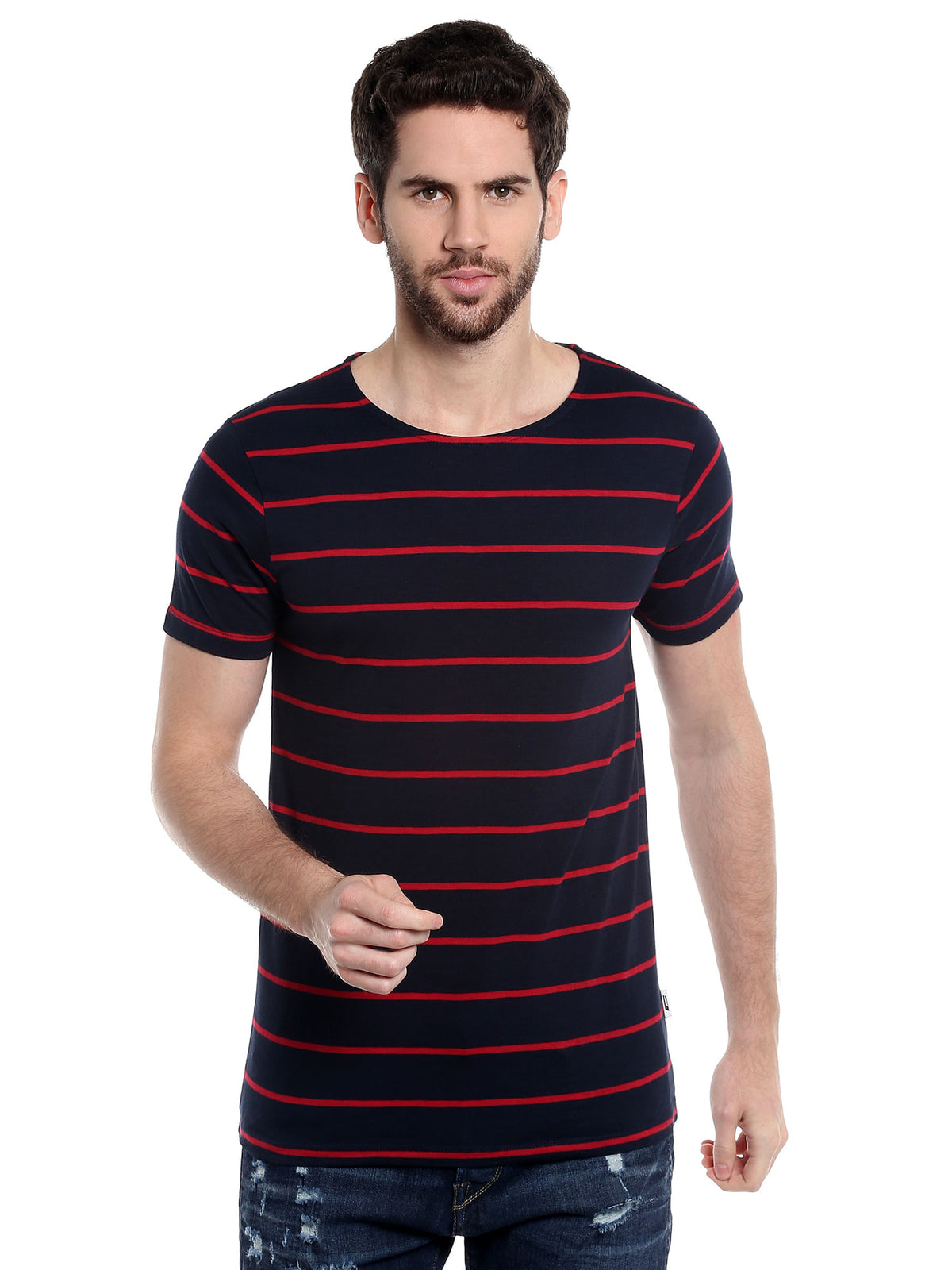 Black Striped T-Shirt - S