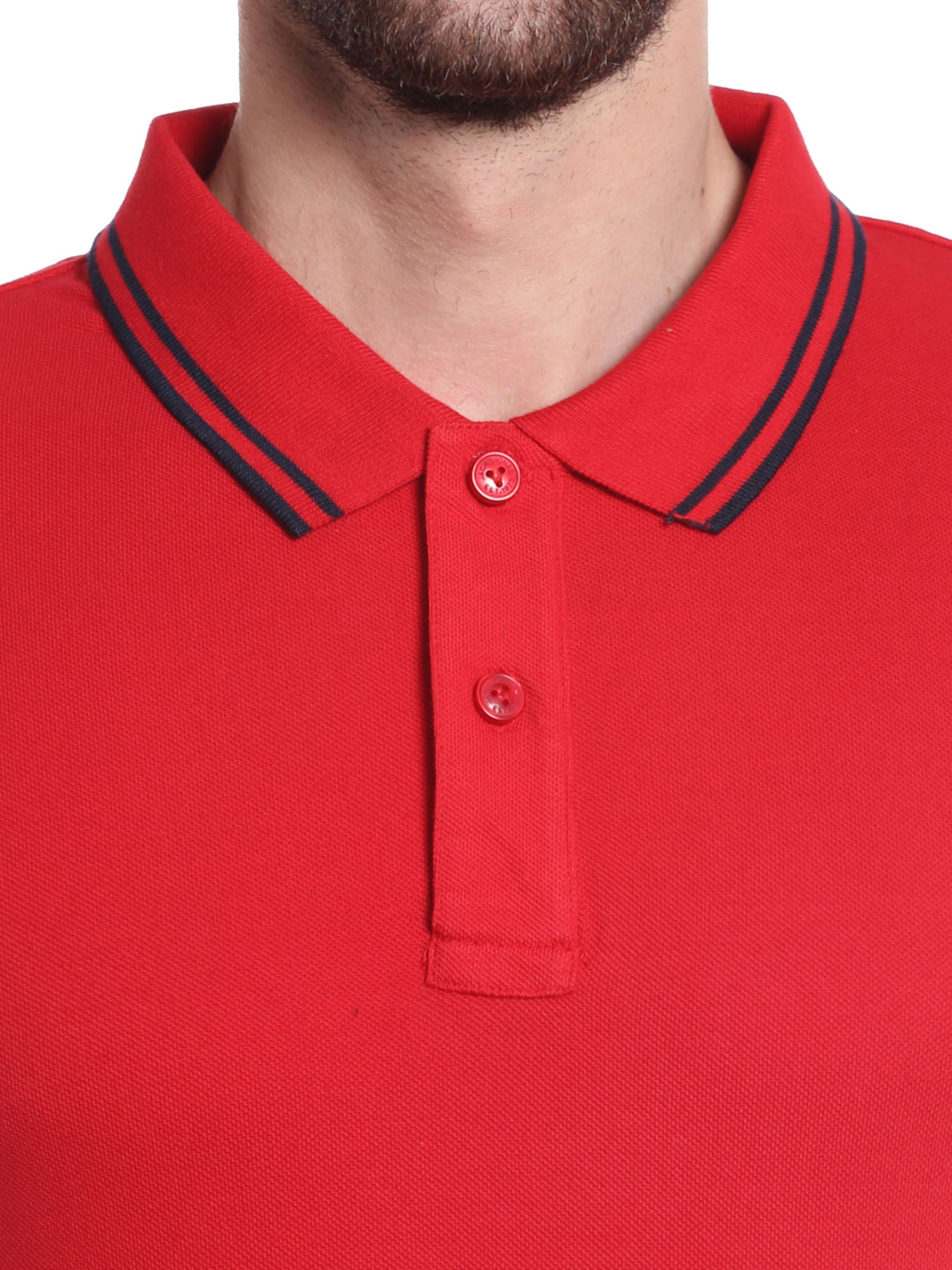 Red Logo Print Polo T-Shirt
