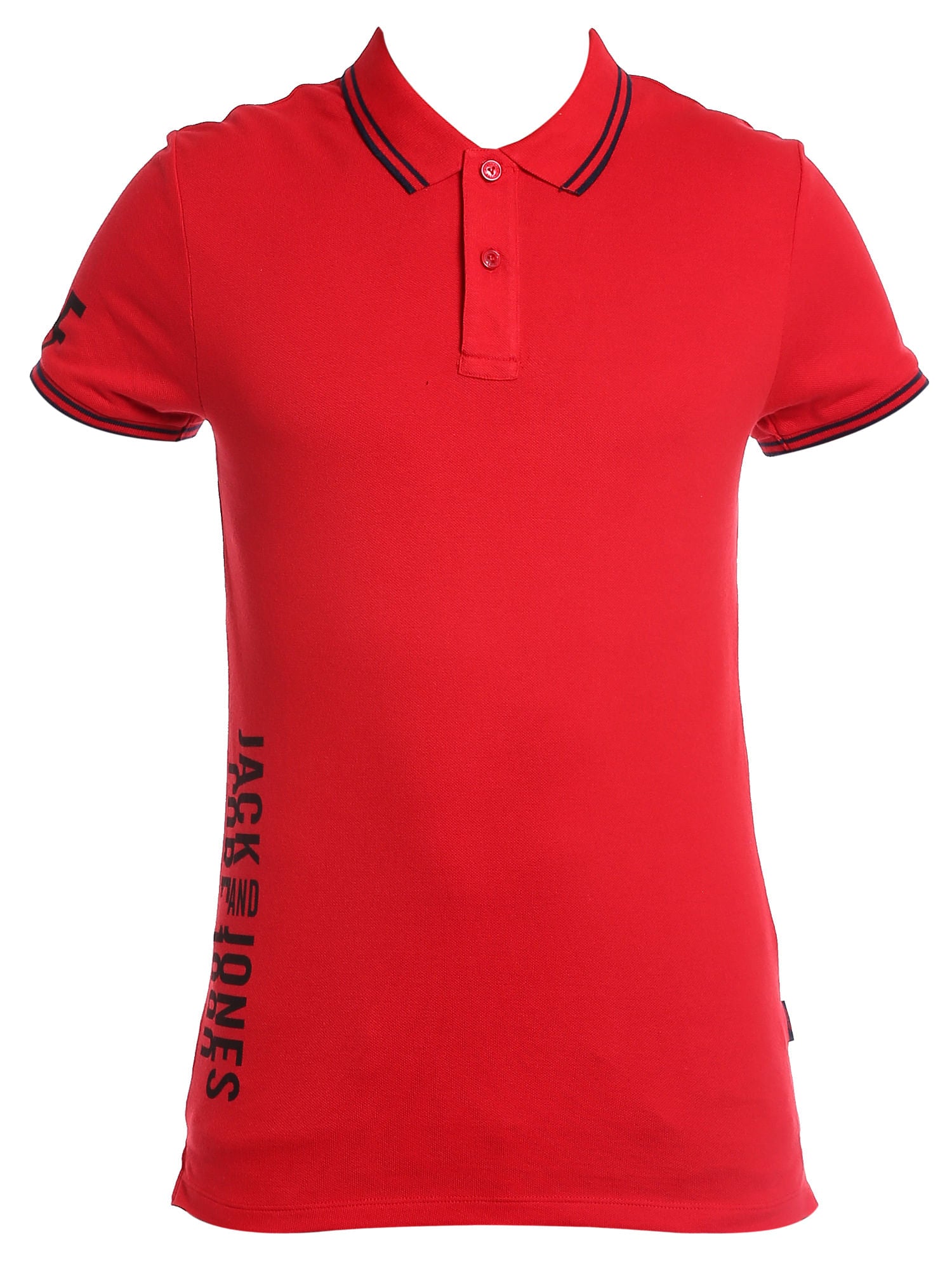 Red Logo Print Polo T-Shirt