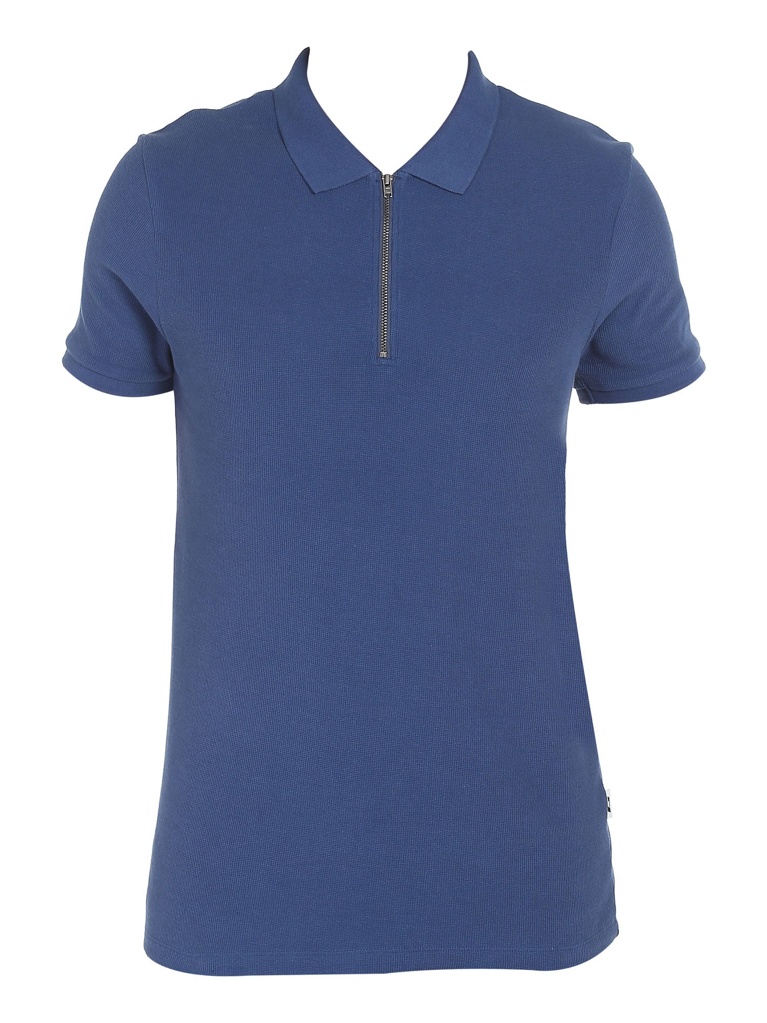 Blue Zip Up Polo