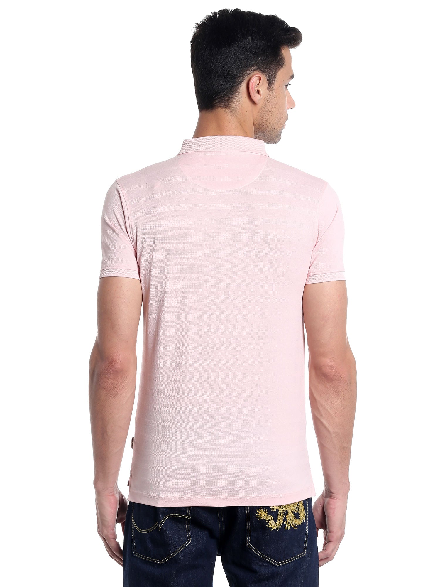 Lilac Striped Polo T-Shirt