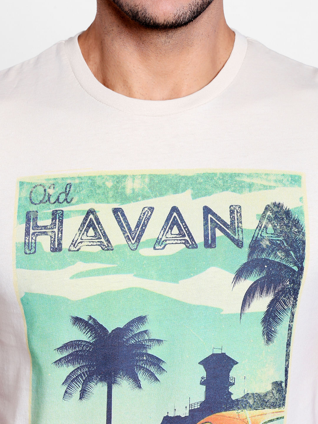 Off White Graphic Print Crew Neck T-Shirt