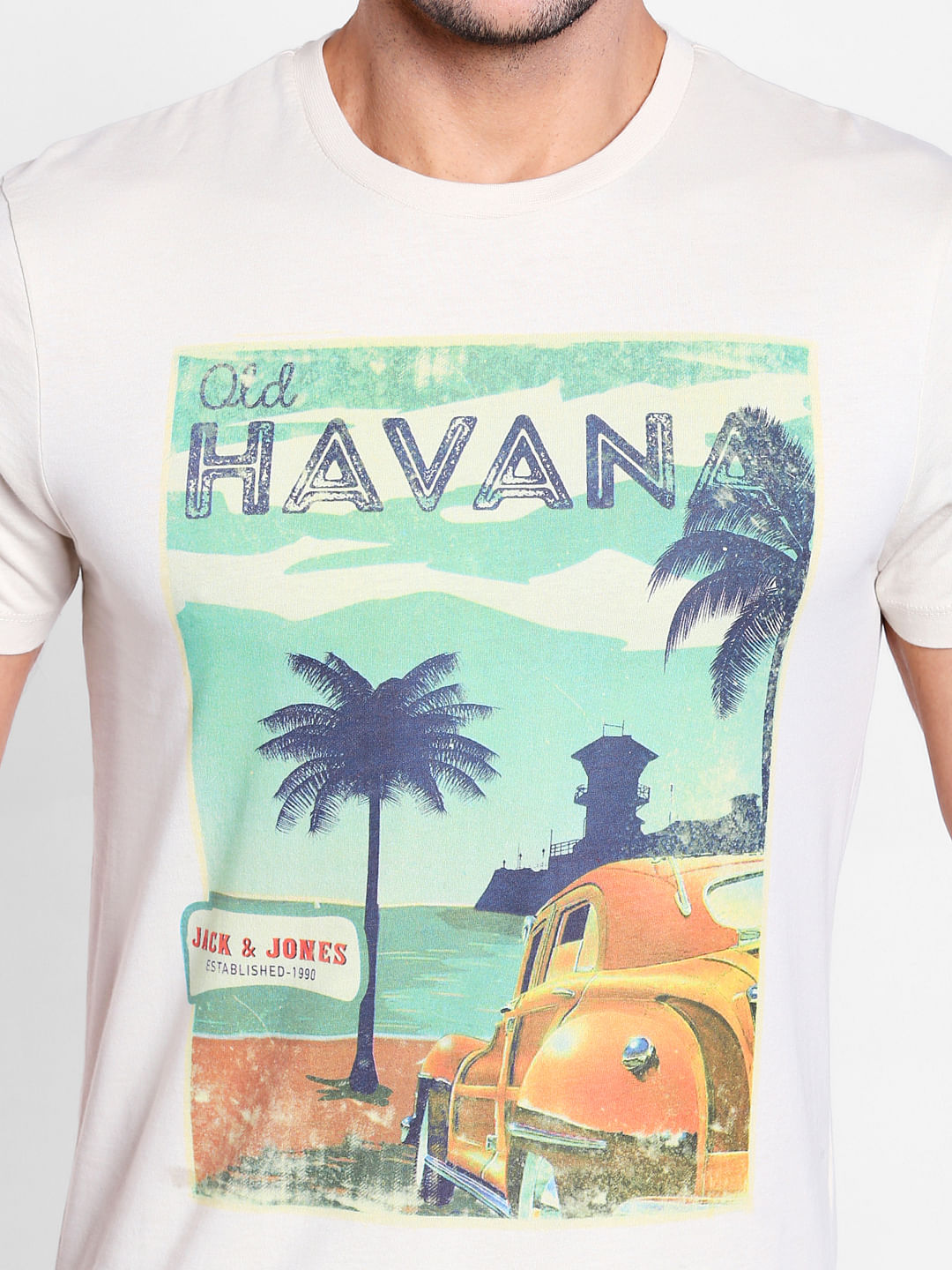 Off White Graphic Print Crew Neck T-Shirt
