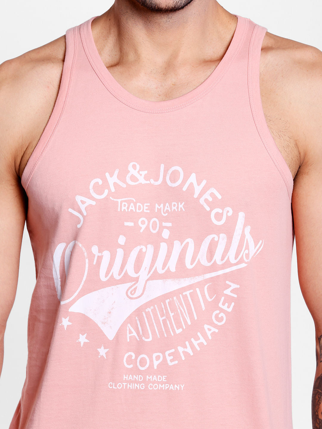 Peach Graphic Print Tank Top