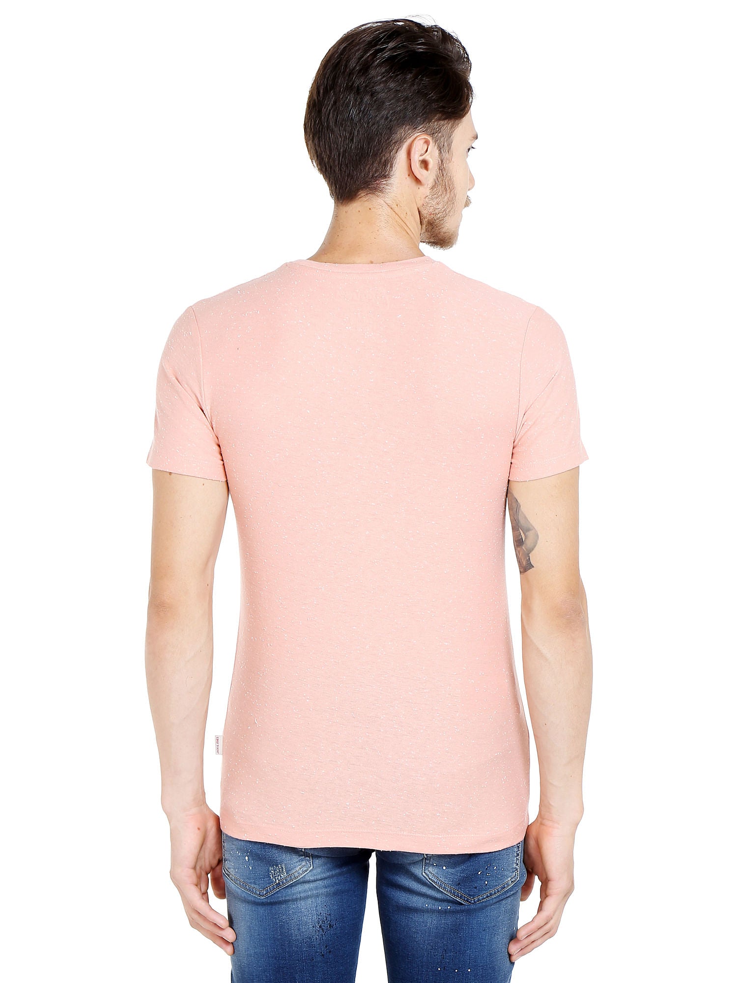 Beige Graphic Print Crew Neck T-Shirt