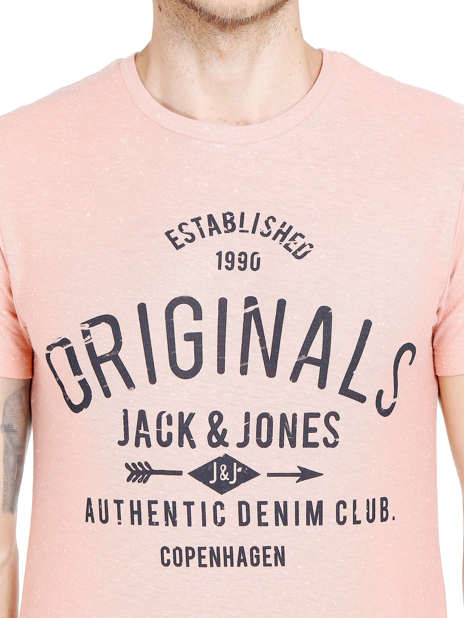 Beige Graphic Print Crew Neck T-Shirt