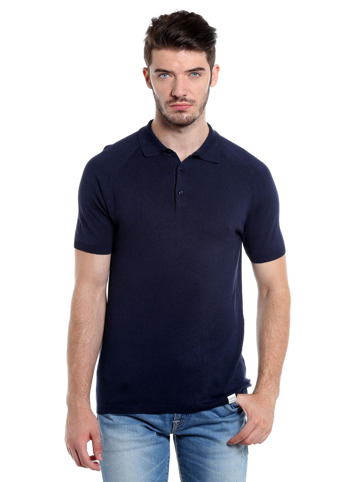 Navy Blue Polo T-Shirt - S