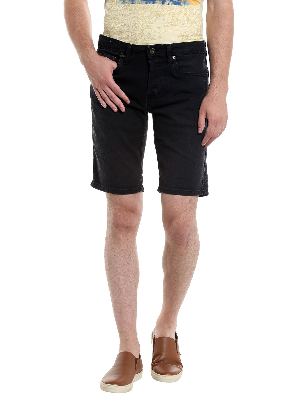 Black Denim Shorts - S