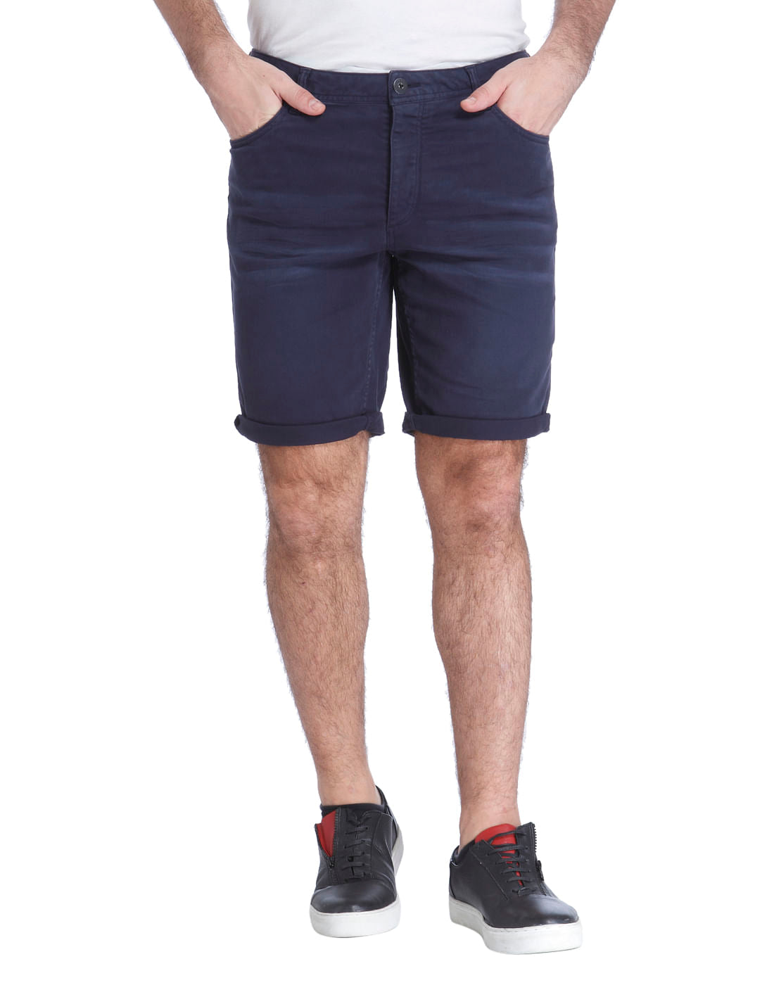 Navy Blue Slim Shorts - S