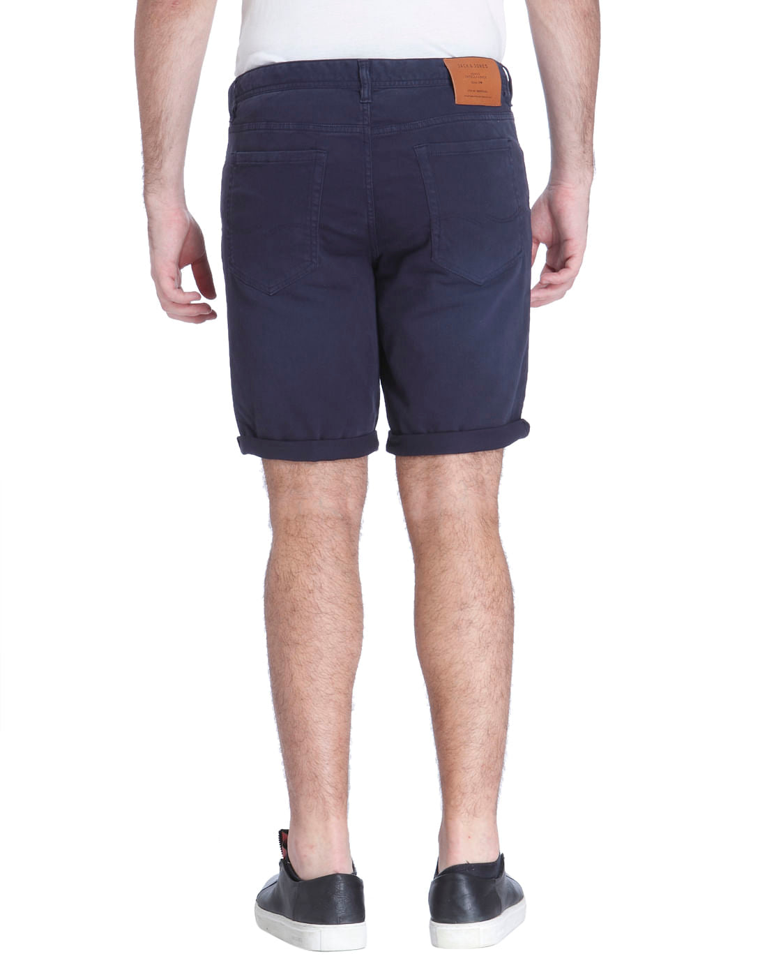 Navy Blue Slim Shorts