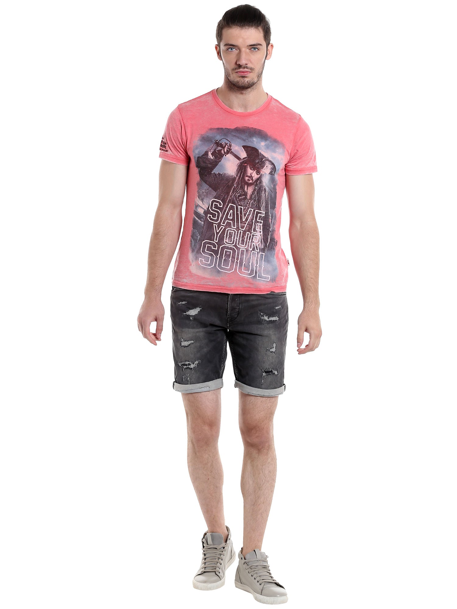 Dark Grey Denim Shorts