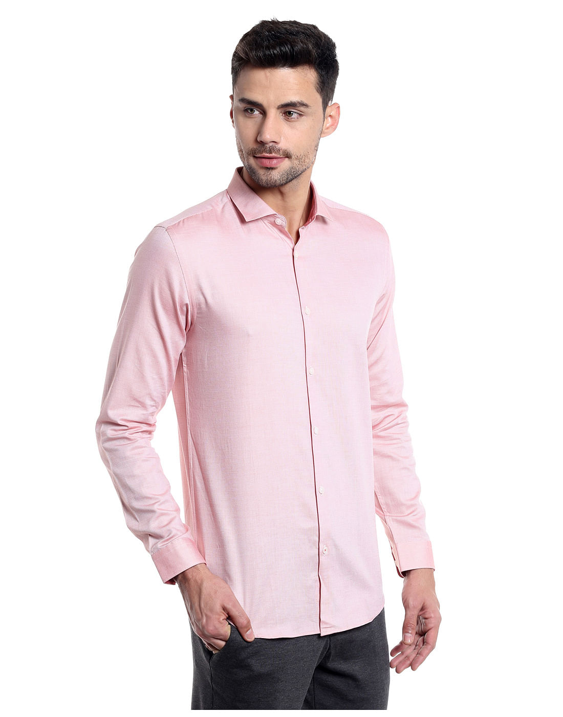 Pink Slim Fit Shirt