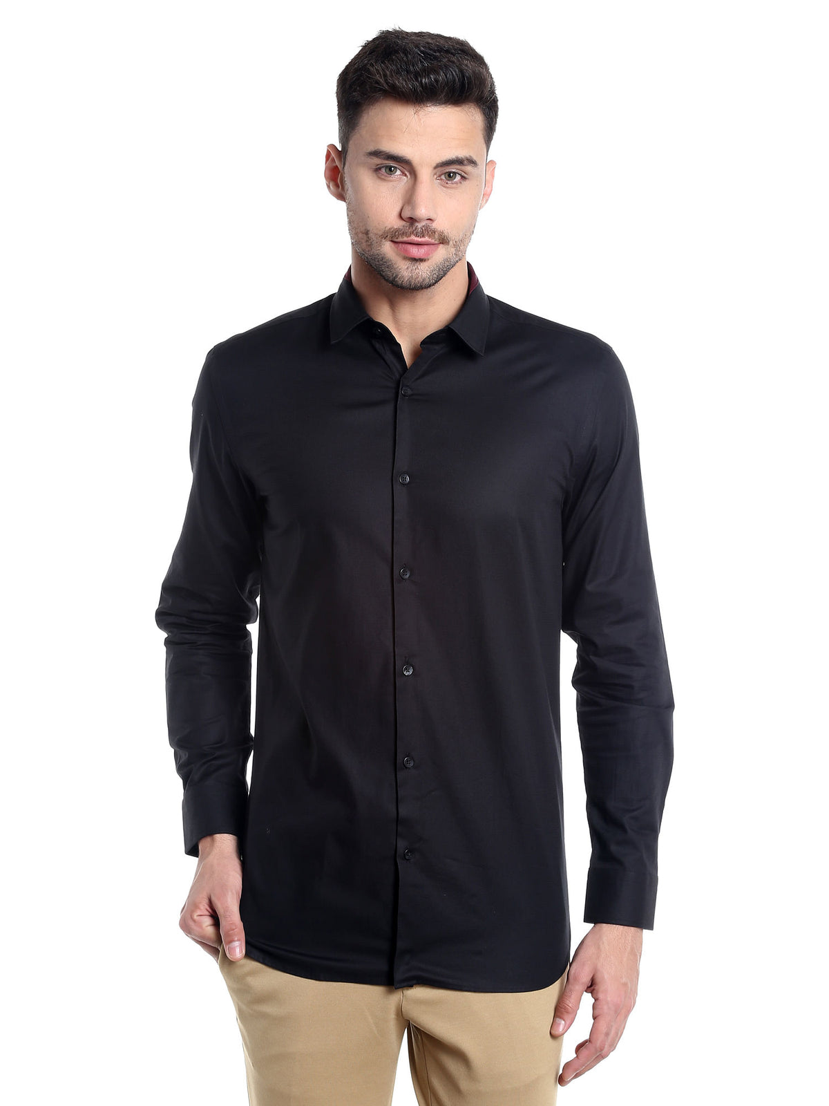 Black Slim Fit Shirt - S