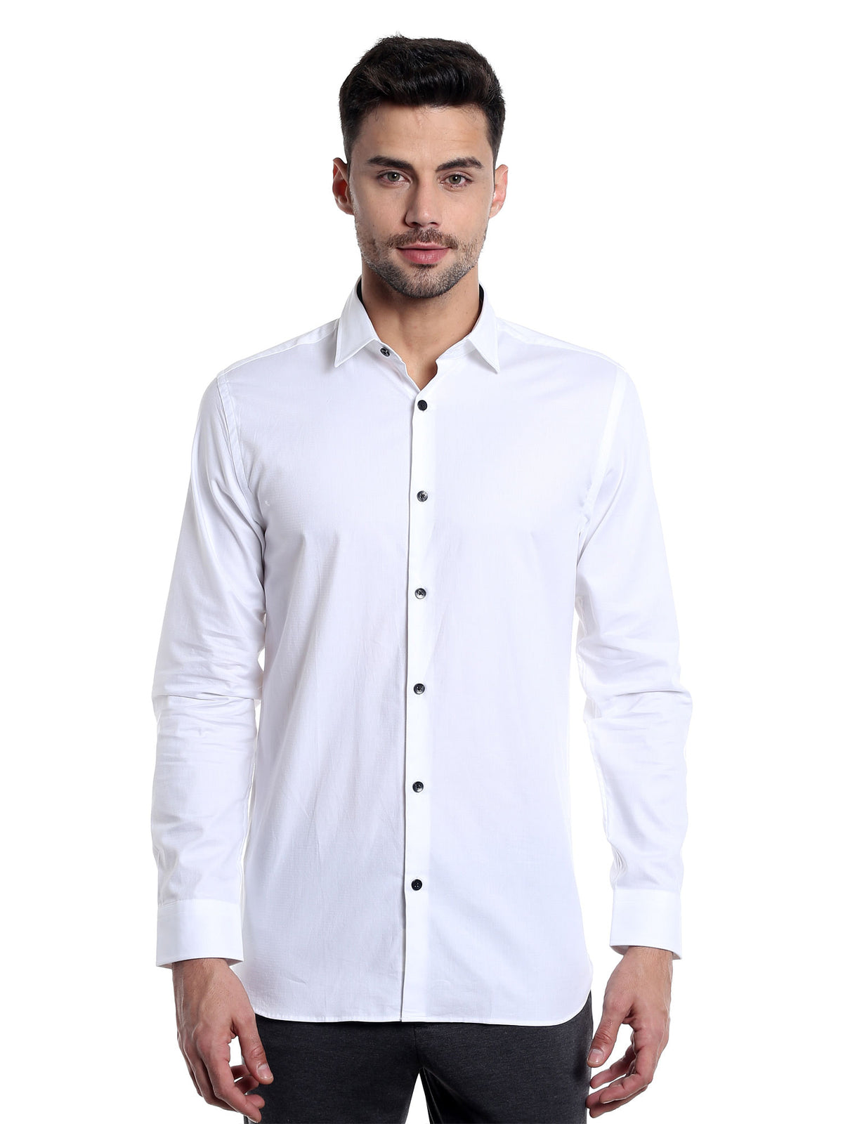 White Slim Fit Shirt - S