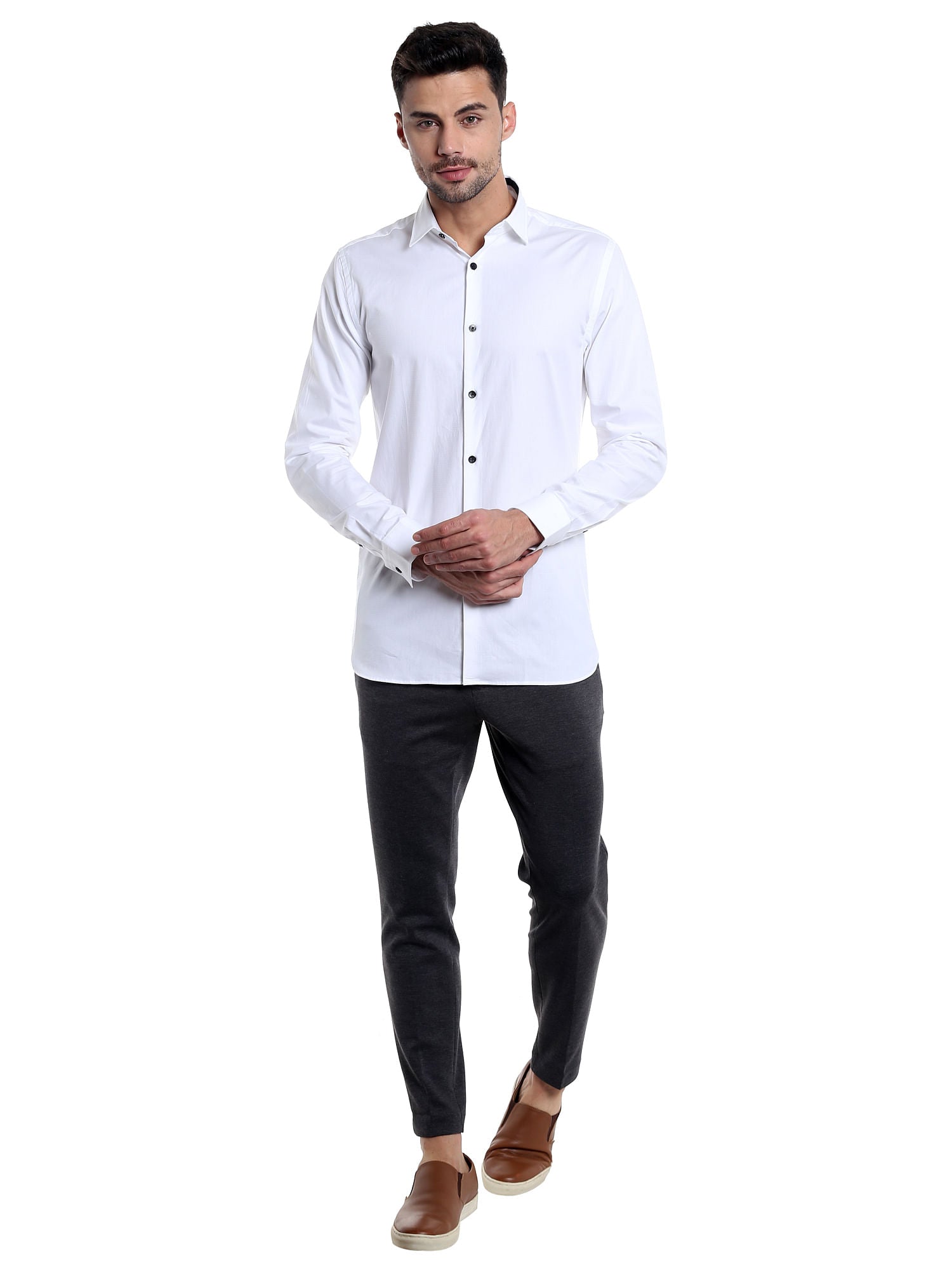White Slim Fit Shirt