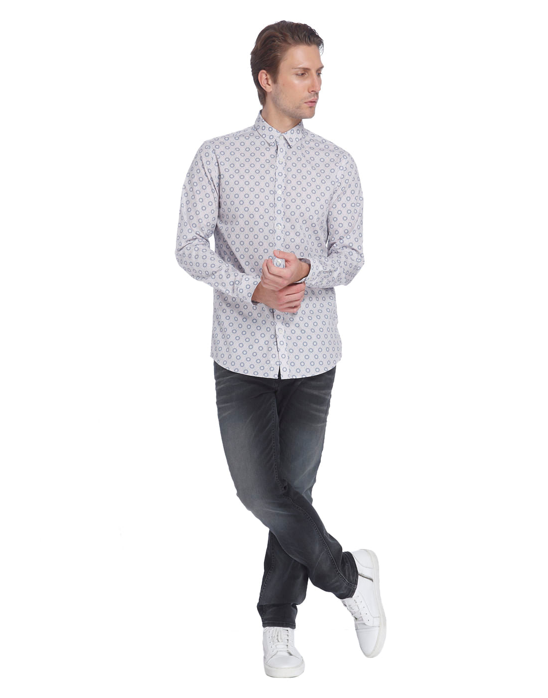 Jack Jones Purple Printed Slim Fit Shirt