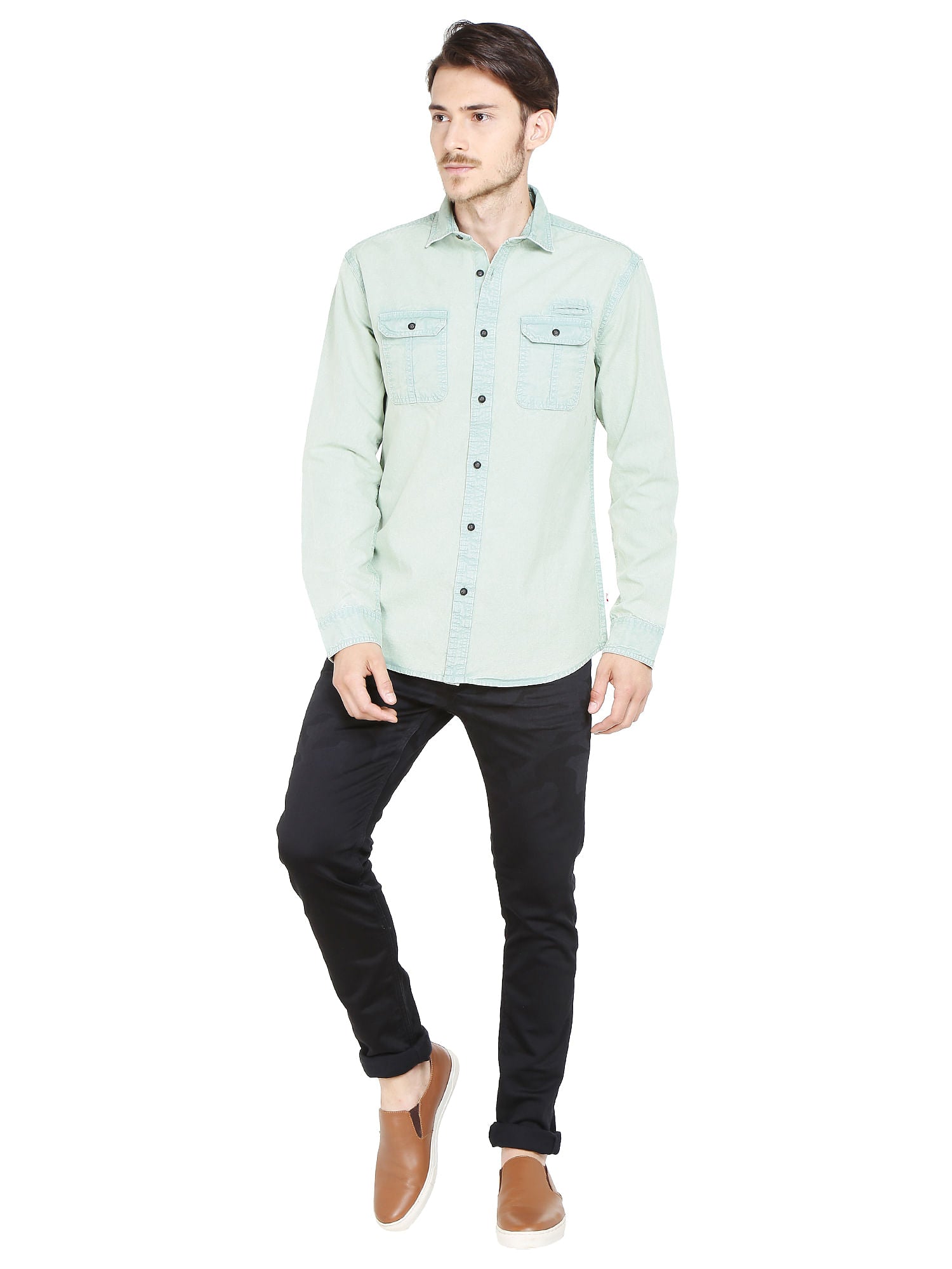 Green Slim Fit Shirt