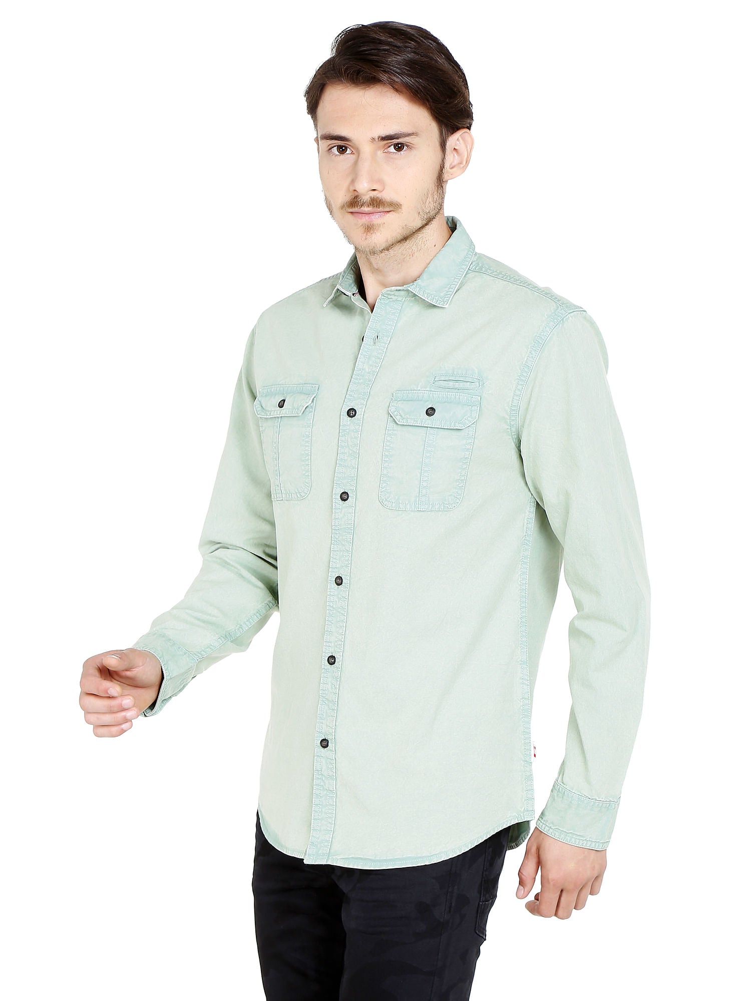 Green Slim Fit Shirt