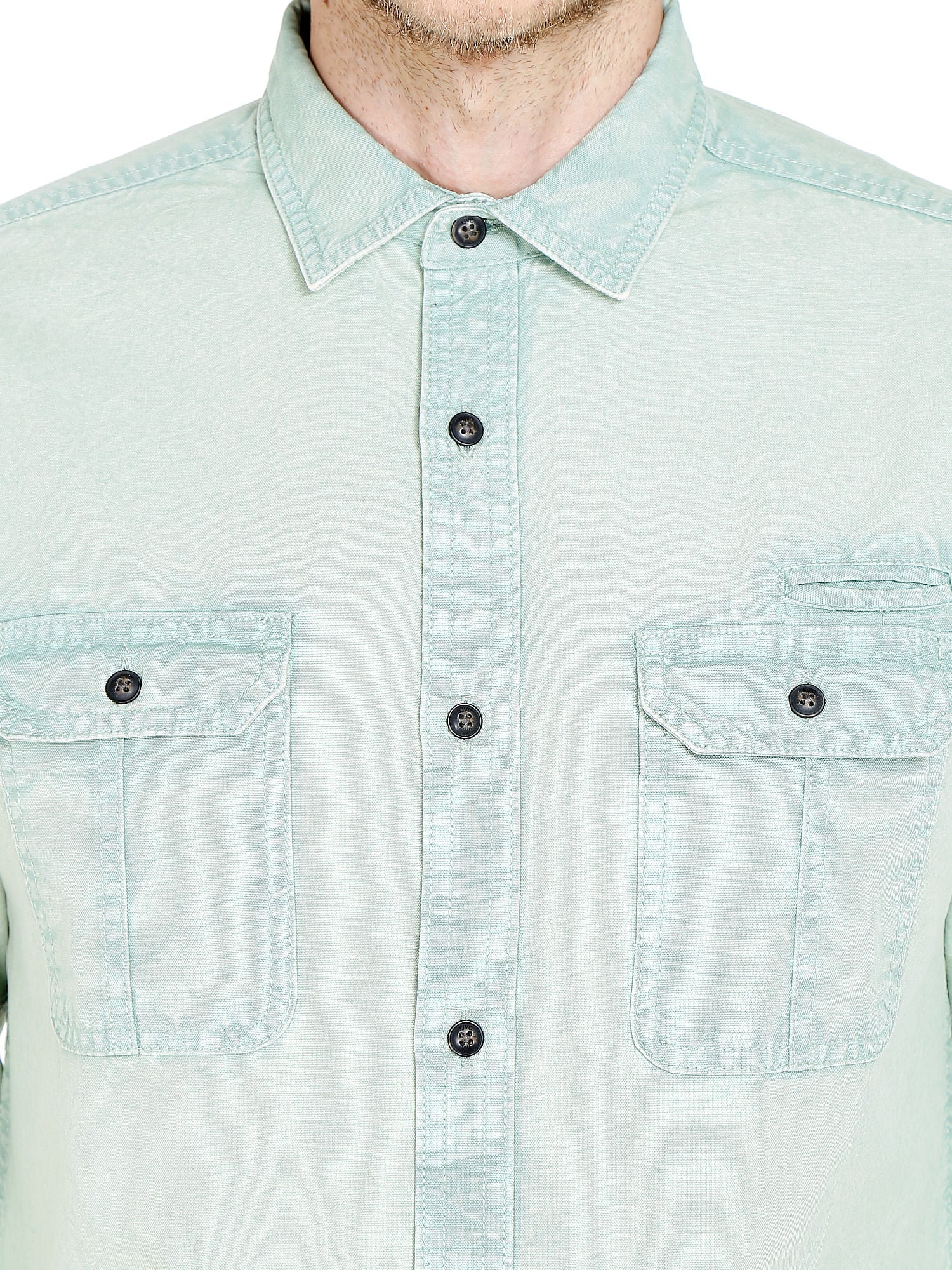 Green Slim Fit Shirt