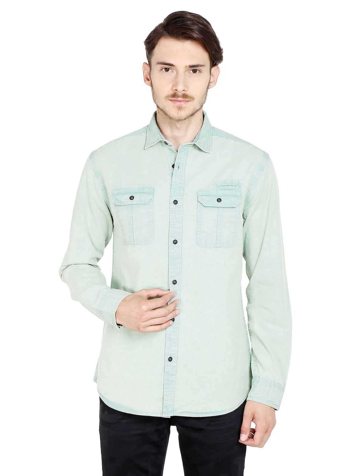 Green Slim Fit Shirt - S