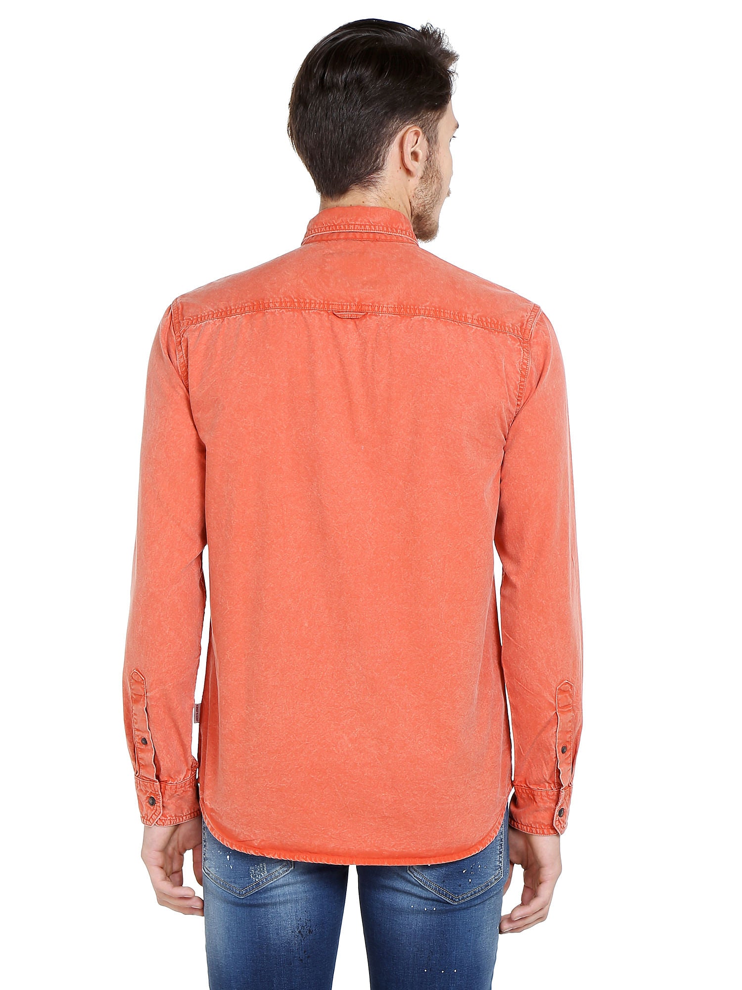 Orange Slim Fit Shirt