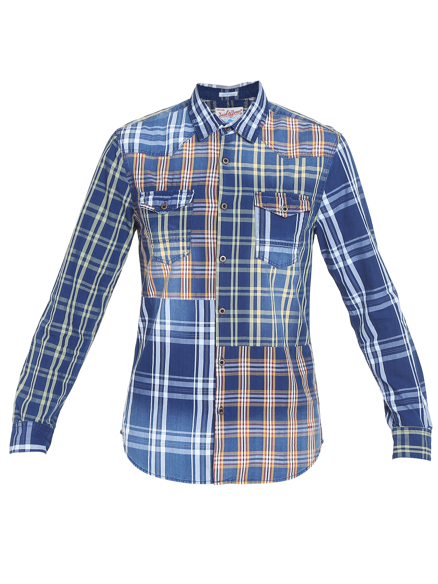 Blue Check Slim Fit Shirt