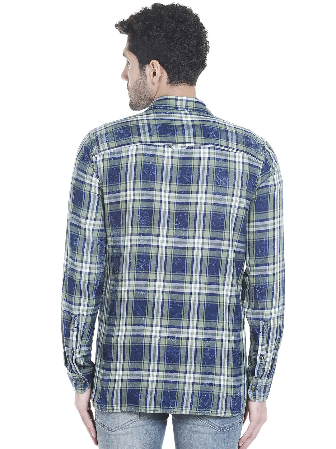 Blue Check Slim Fit Shirt