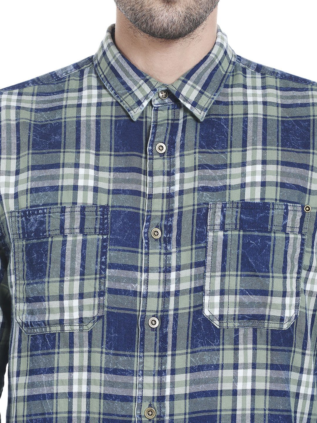 Blue Check Slim Fit Shirt