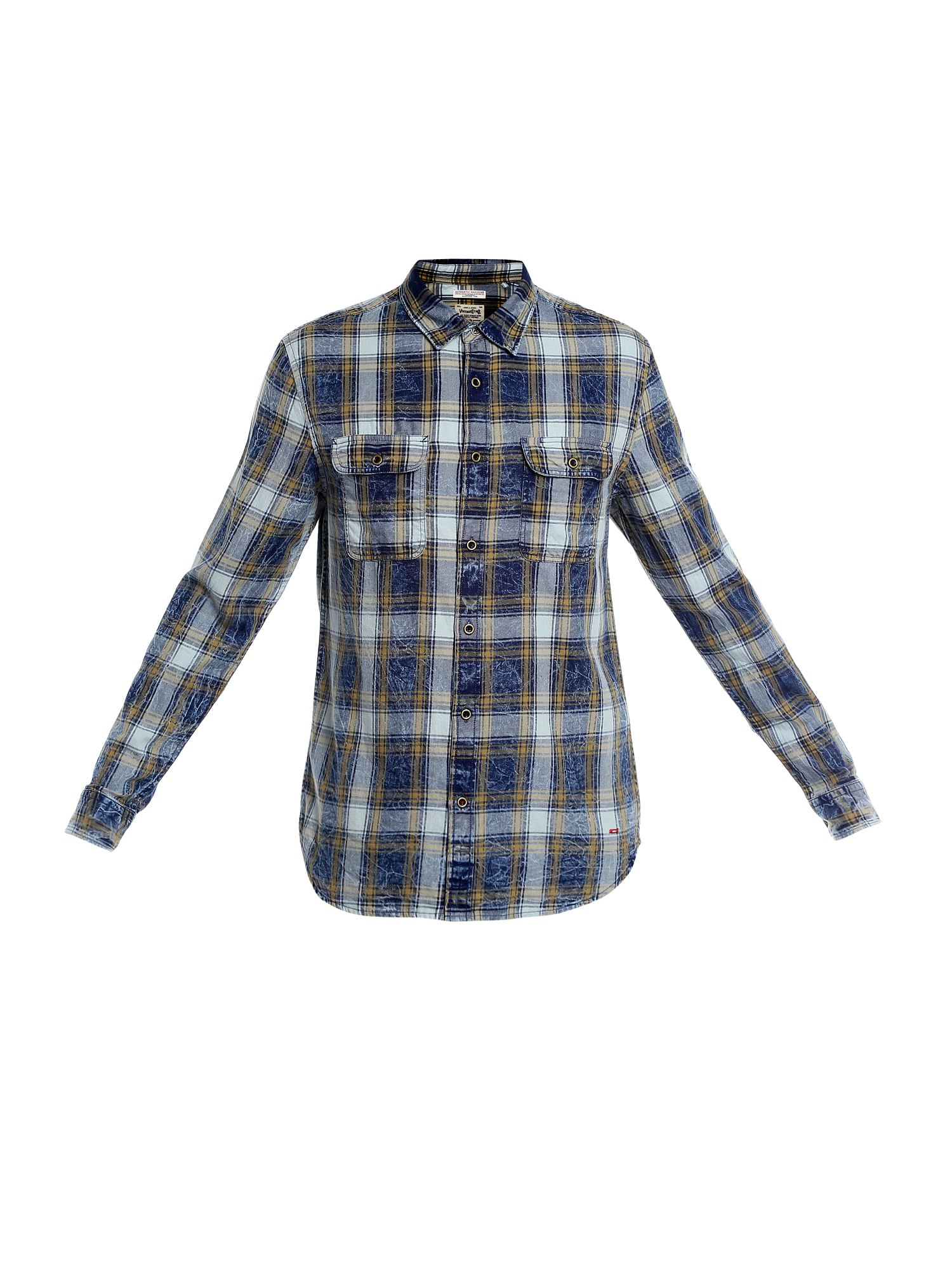 Beige Check Slim Fit Shirt