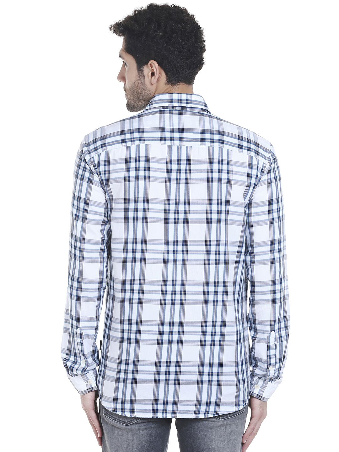 White Check Slim Fit Shirt