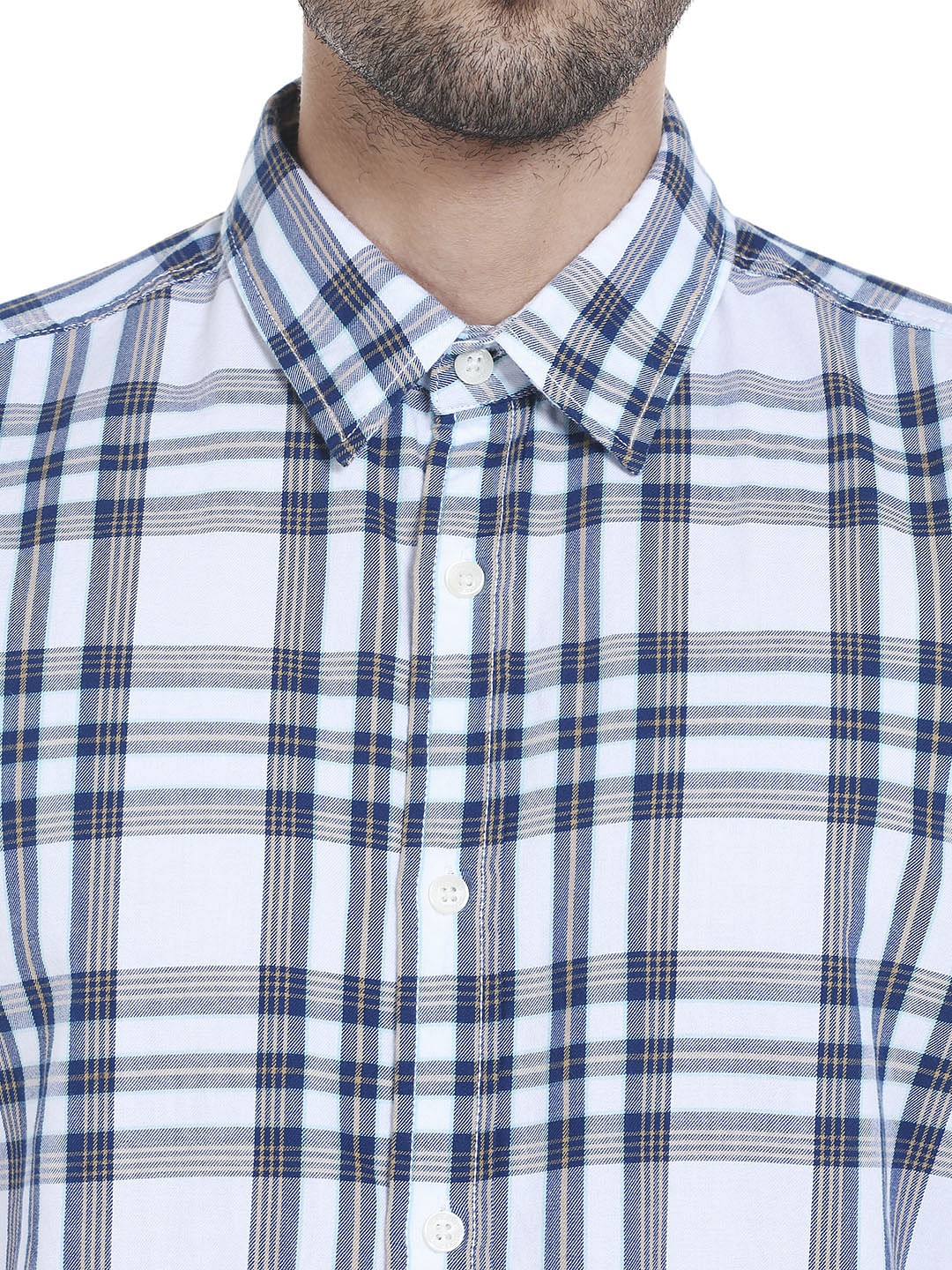White Check Slim Fit Shirt