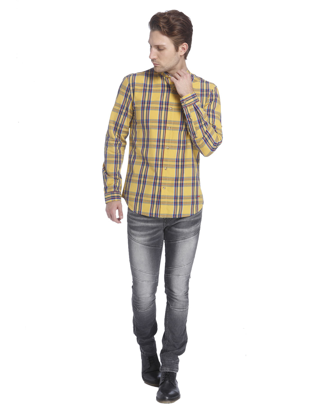 Red Check Slim Fit Shirt