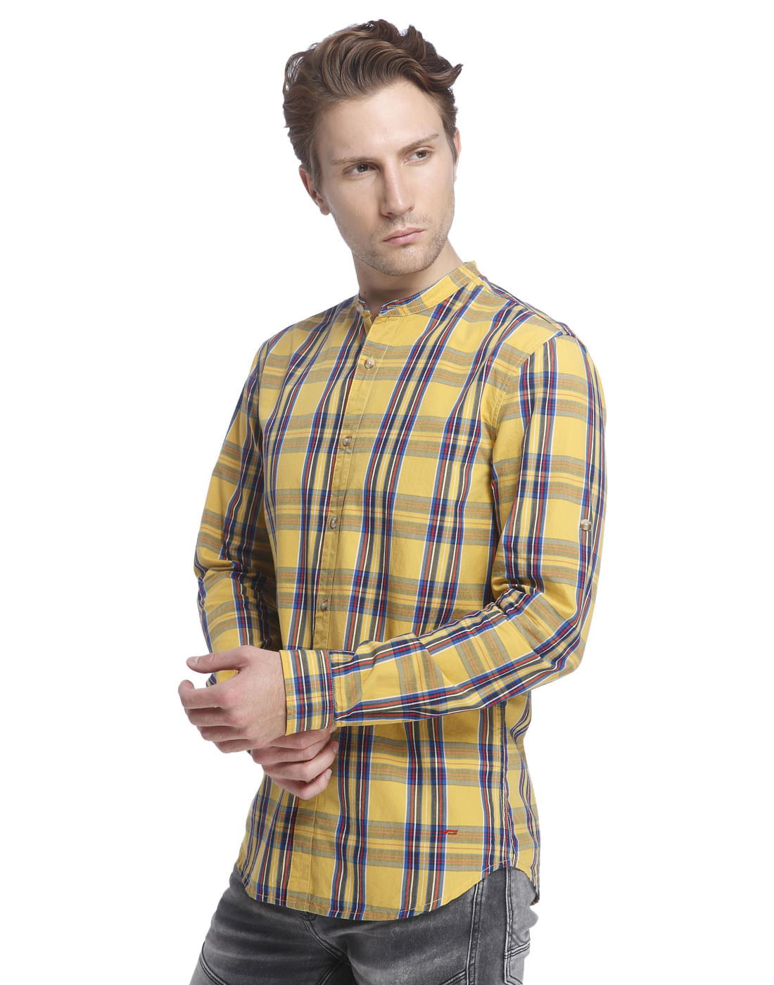 Red Check Slim Fit Shirt