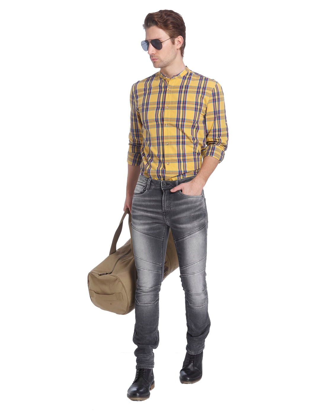 Red Check Slim Fit Shirt