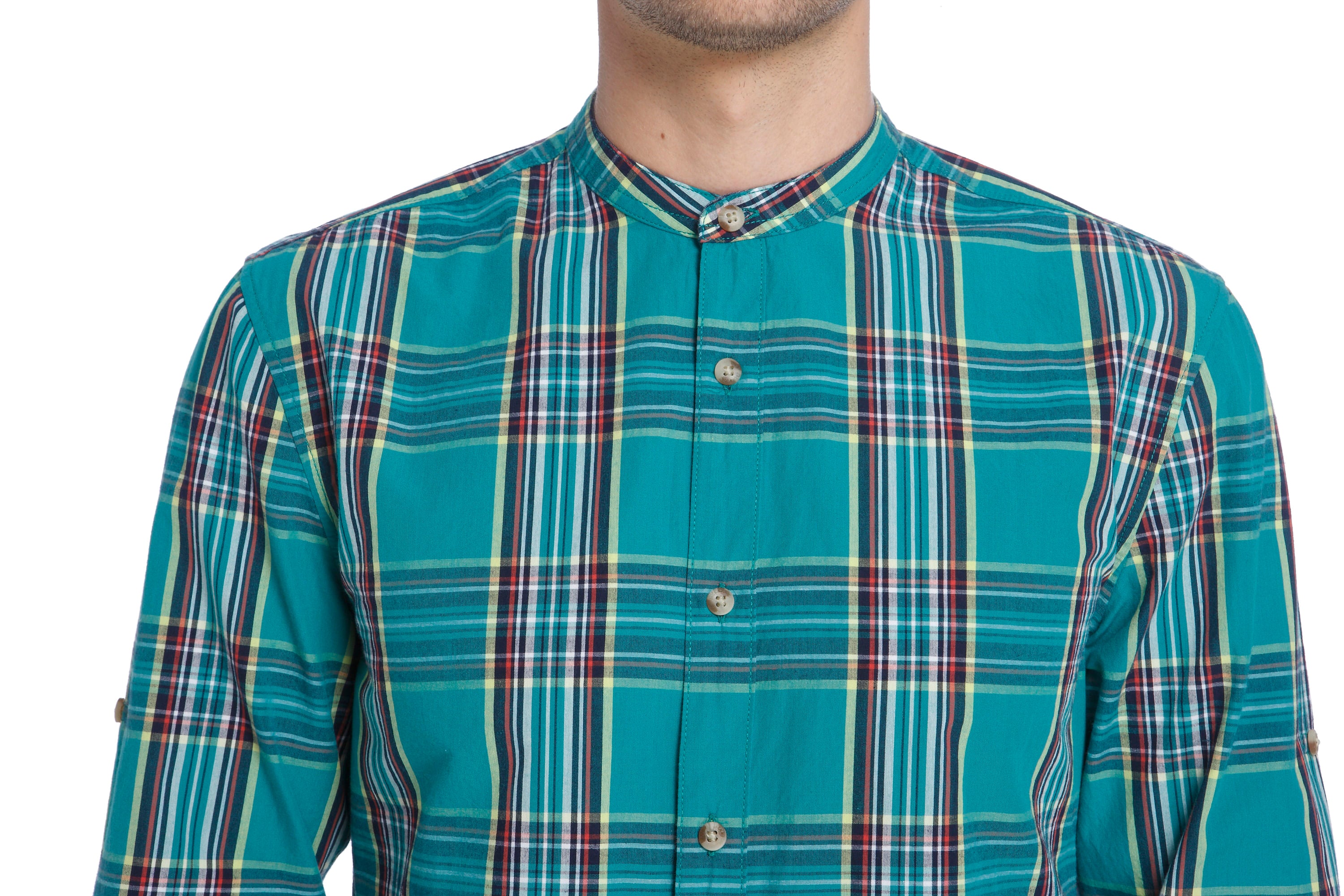 Turquoise Check Shirt