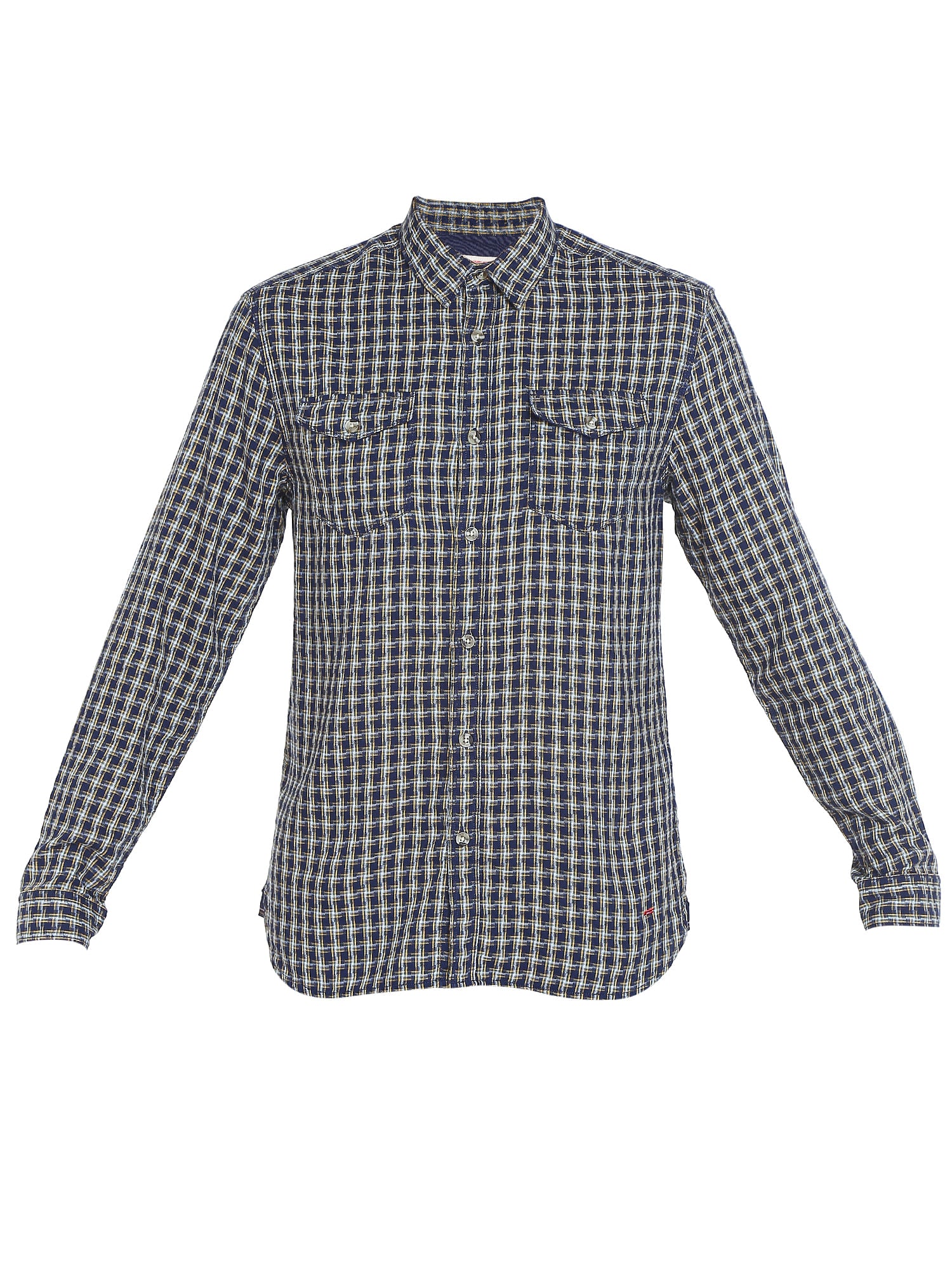 Blue Denim Printed Shirt