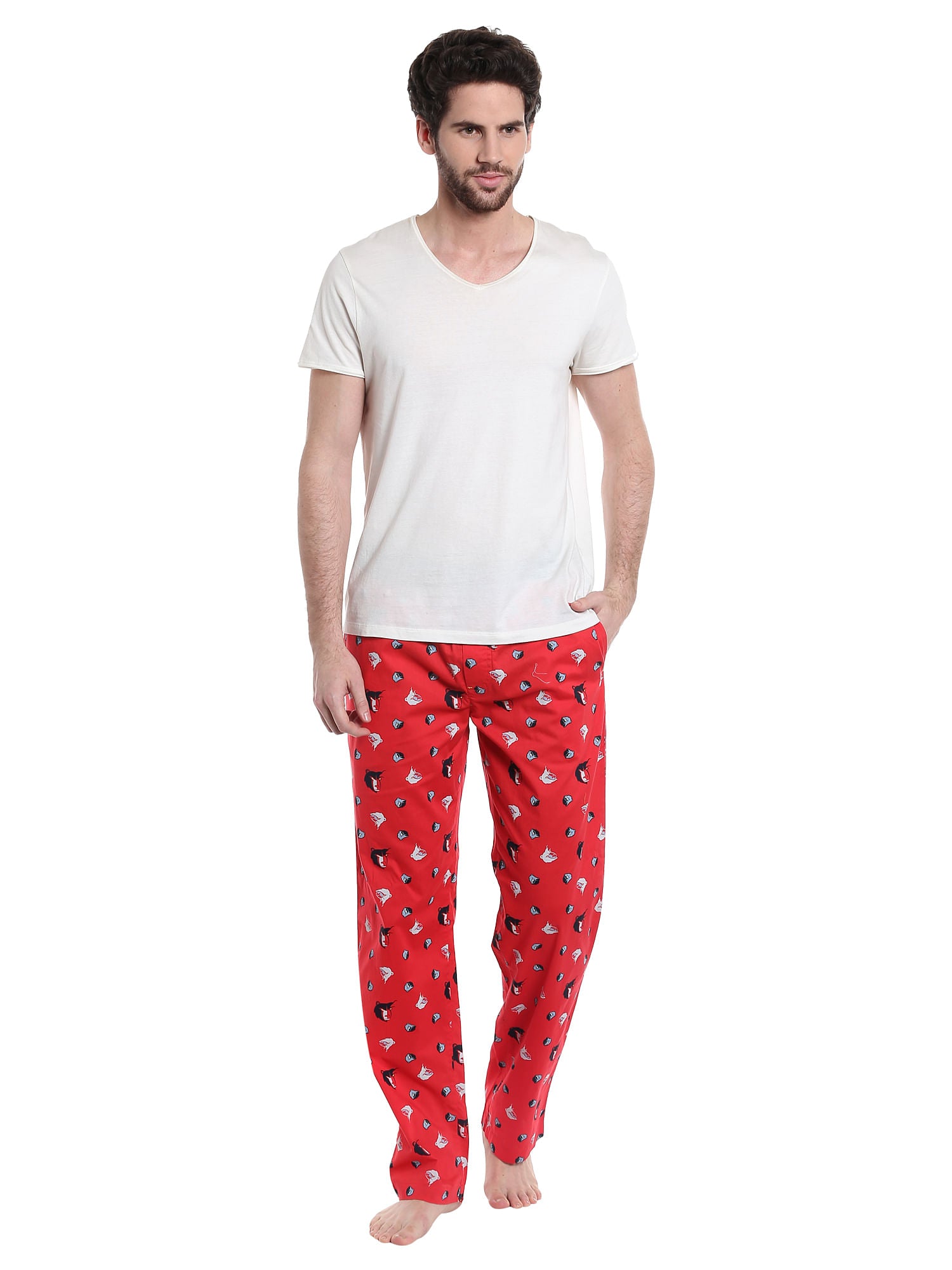 Memphis Grizzlies Printed Red Pyjamas Nba