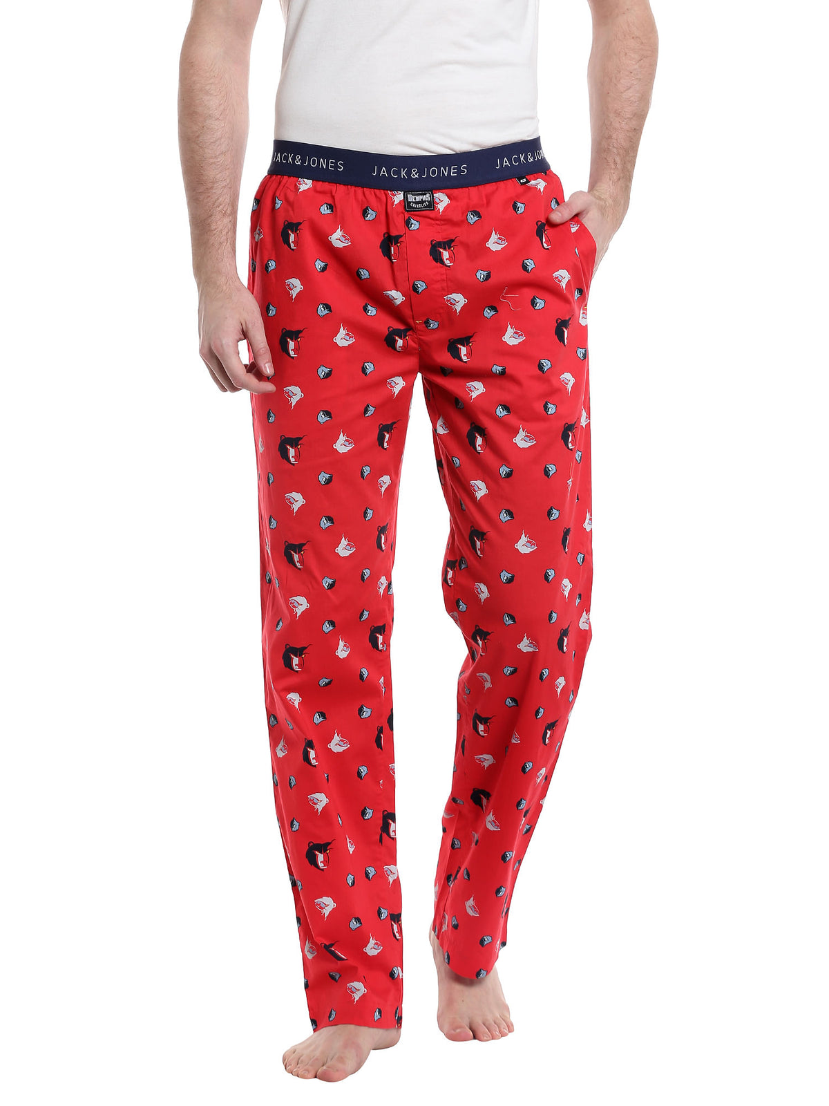 Memphis Grizzlies Printed Red Pyjamas Nba - S